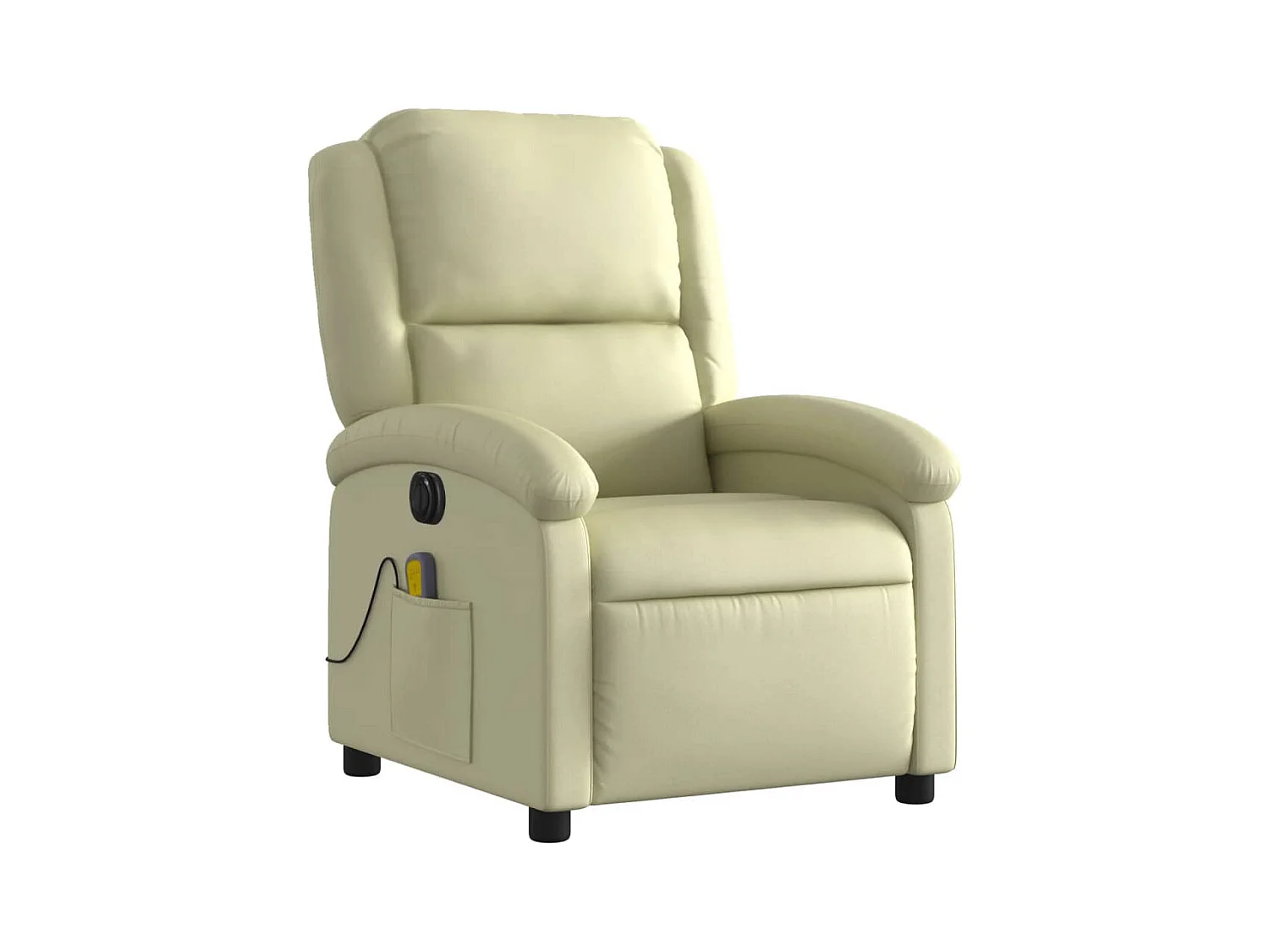 Fauteuil de relaxation TV cuir crème 71 x 86.5 x 99.5 cm DEC027143