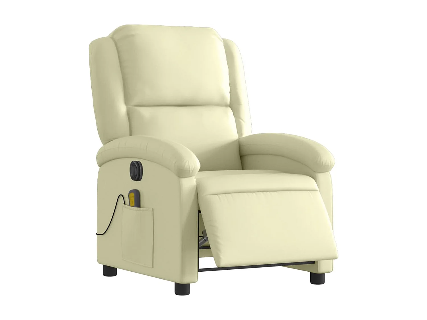 Fauteuil de relaxation TV cuir crème 71 x 86.5 x 99.5 cm DEC027143