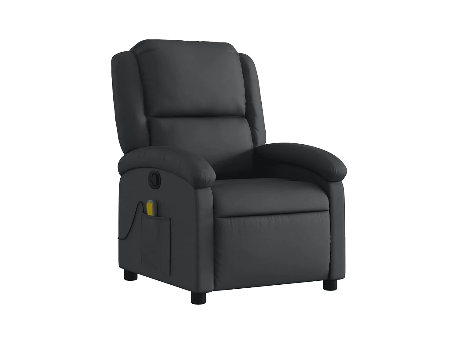 Fauteuil de relaxation TV cuir noire 71 x 86.5 x 99.5 cm DEC027028