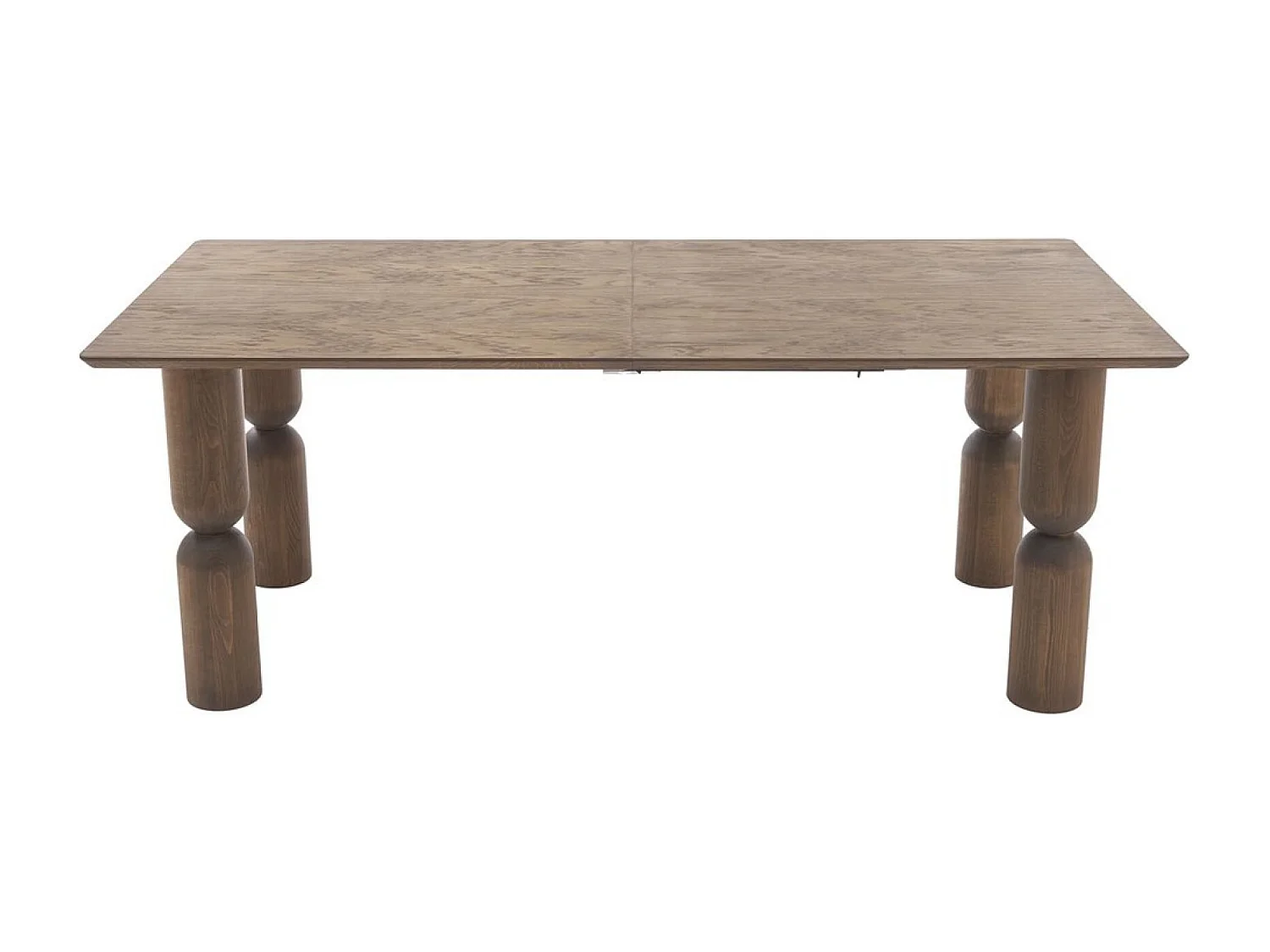 Tavolo da pranzo Melton (101x200-300)/Legno massello e MDF/Allungabile/Marrone