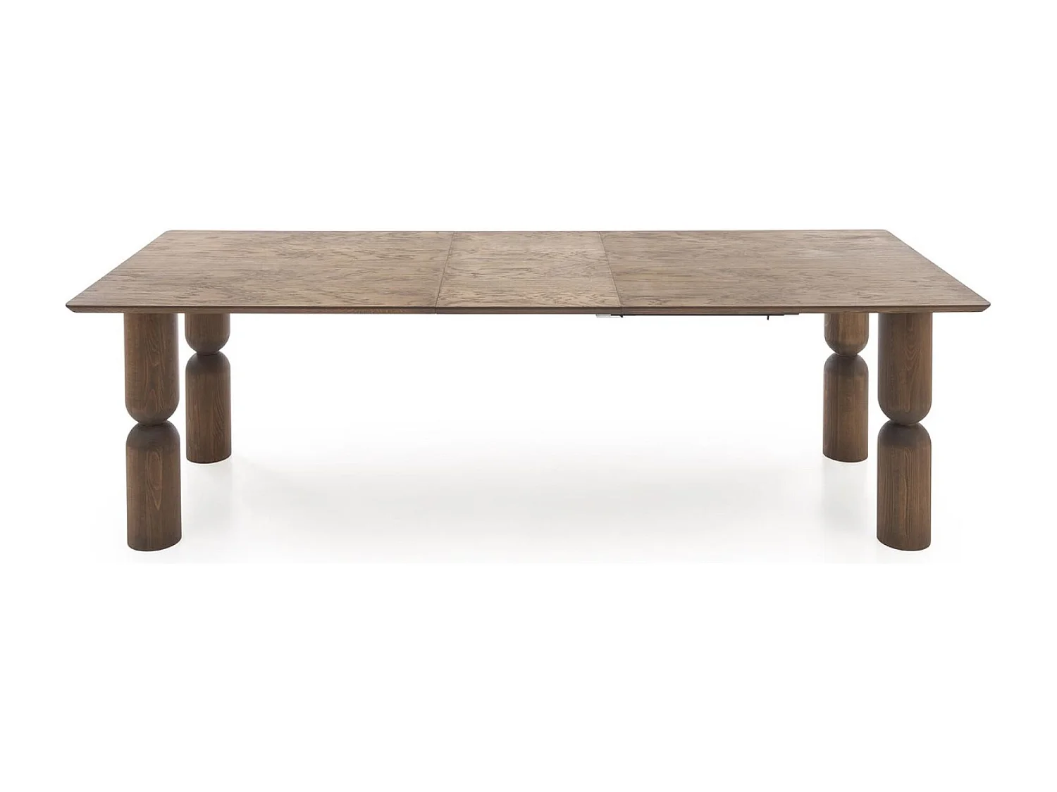 Tavolo da pranzo Melton (101x200-300)/Legno massello e MDF/Allungabile/Marrone