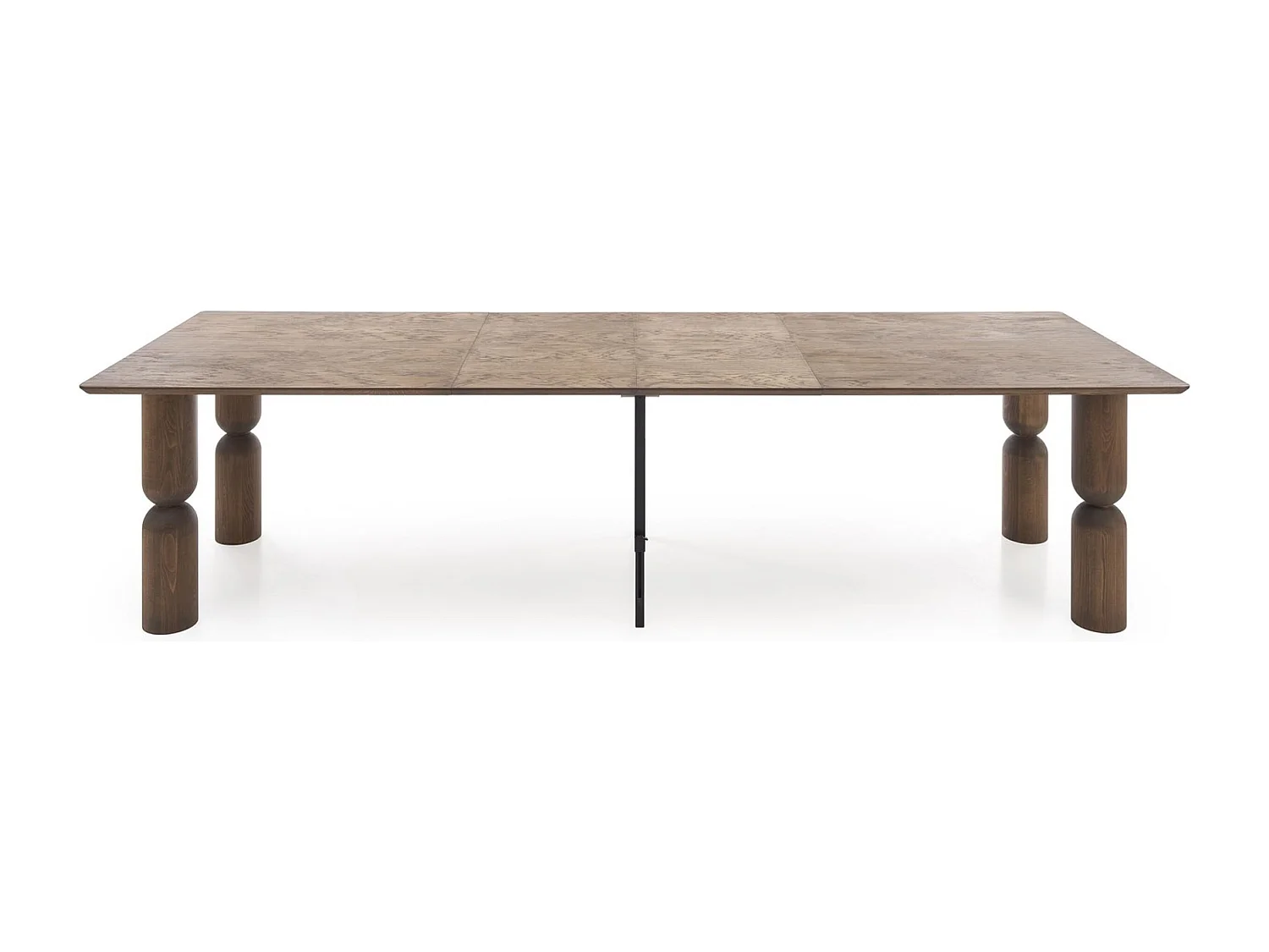 Tavolo da pranzo Melton (101x200-300)/Legno massello e MDF/Allungabile/Marrone