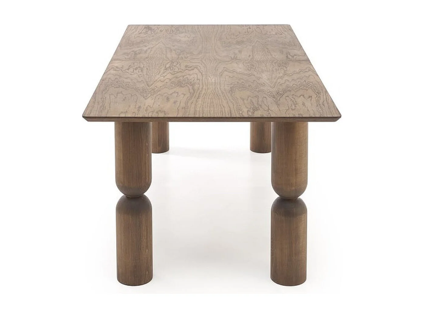 Tavolo da pranzo Melton (101x200-300)/Legno massello e MDF/Allungabile/Marrone