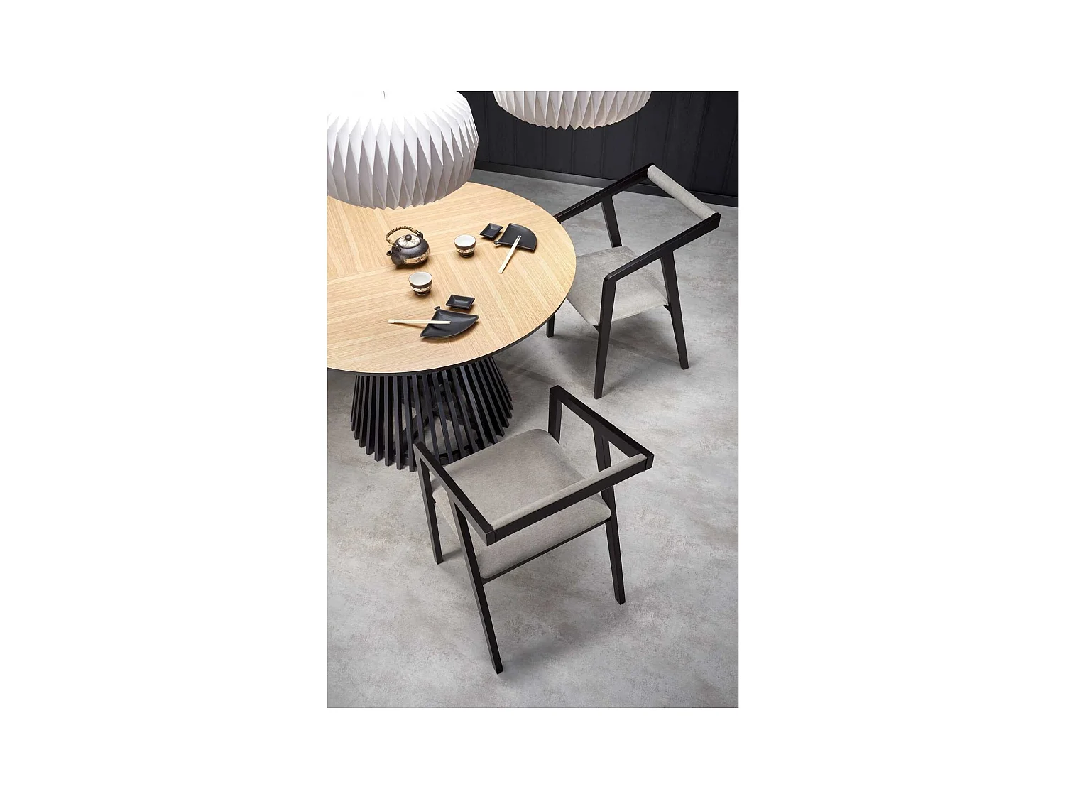 Tavolo da pranzo Miyaki (o120x77)/MDF/nera