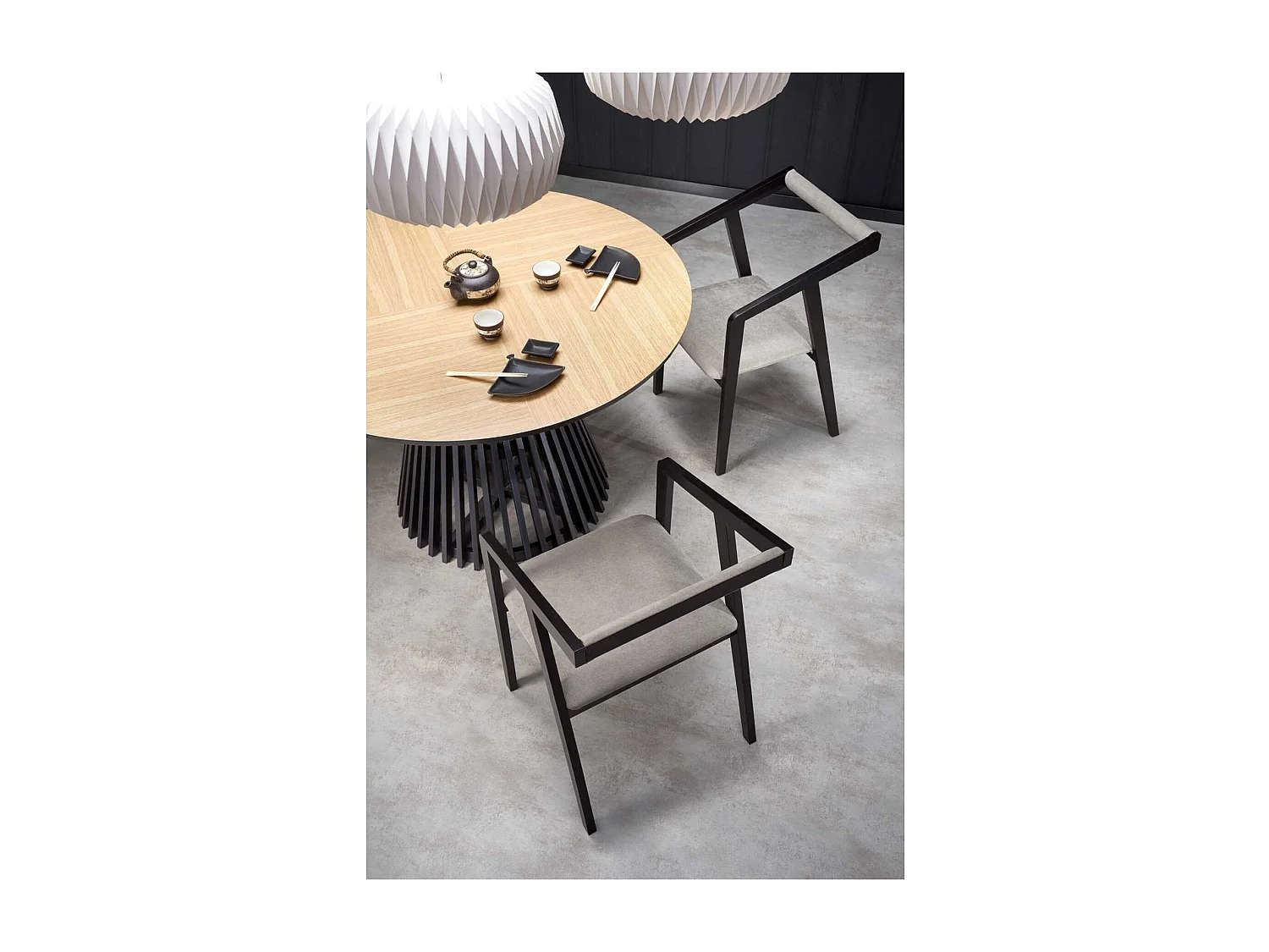 Tavolo da pranzo Miyaki (o120x77)/MDF/nera