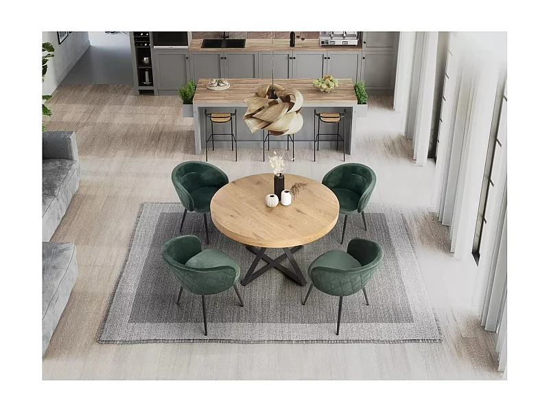 Tavolo da pranzo Mercy (120x120-160)/MDF/marrone