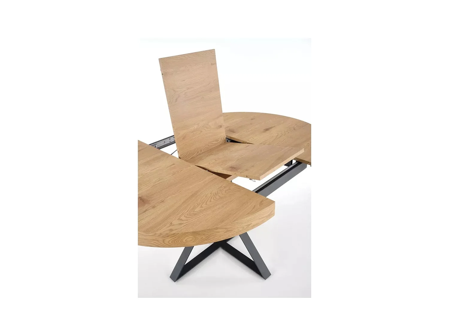 Table à manger Mercy (120x120-160)/MDF/brun