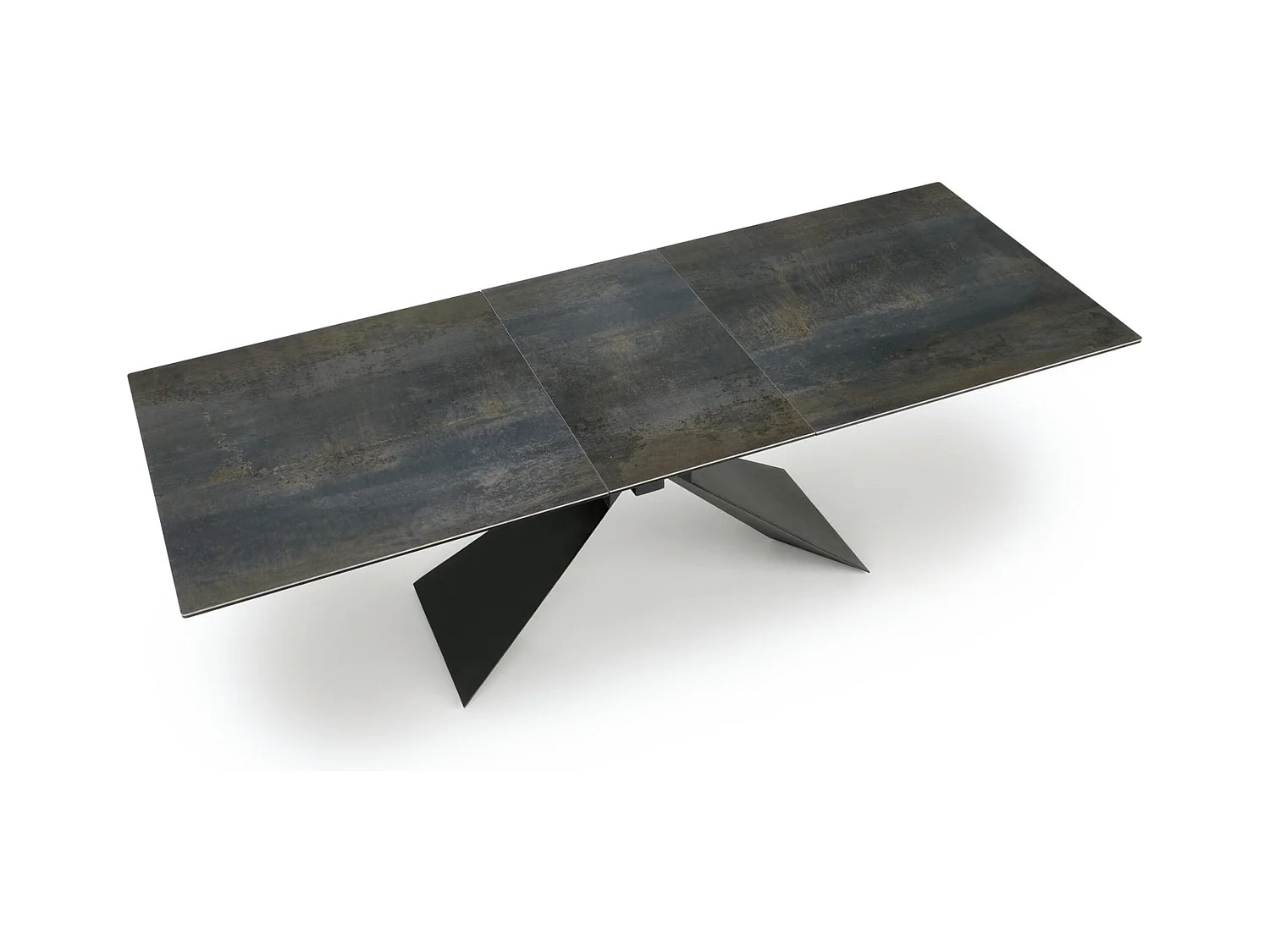 Esstisch Luciano (90x180-230)/Keramik&Metall/Erweiterbar/Schwarz