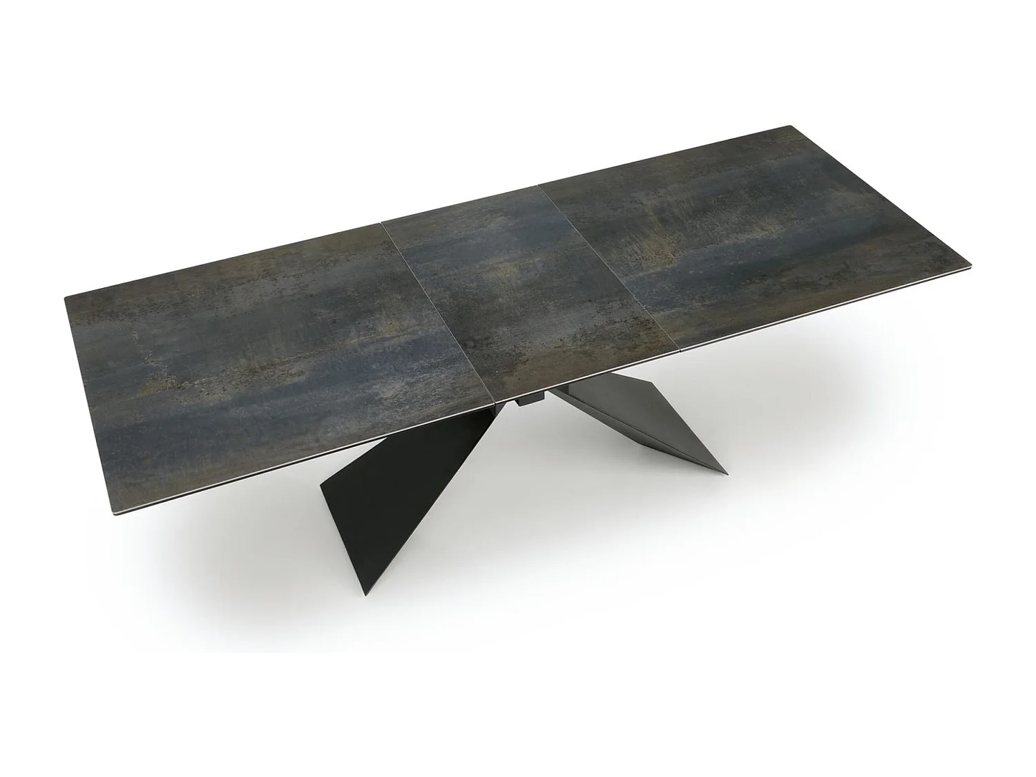 Tavolo da pranzo Luciano (90x180-230)/Ceramica e metallo/Allungabile/Nero