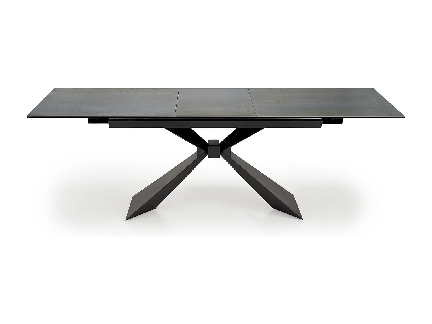 Tavolo da pranzo Luciano (90x180-230)/Ceramica e metallo/Allungabile/Nero