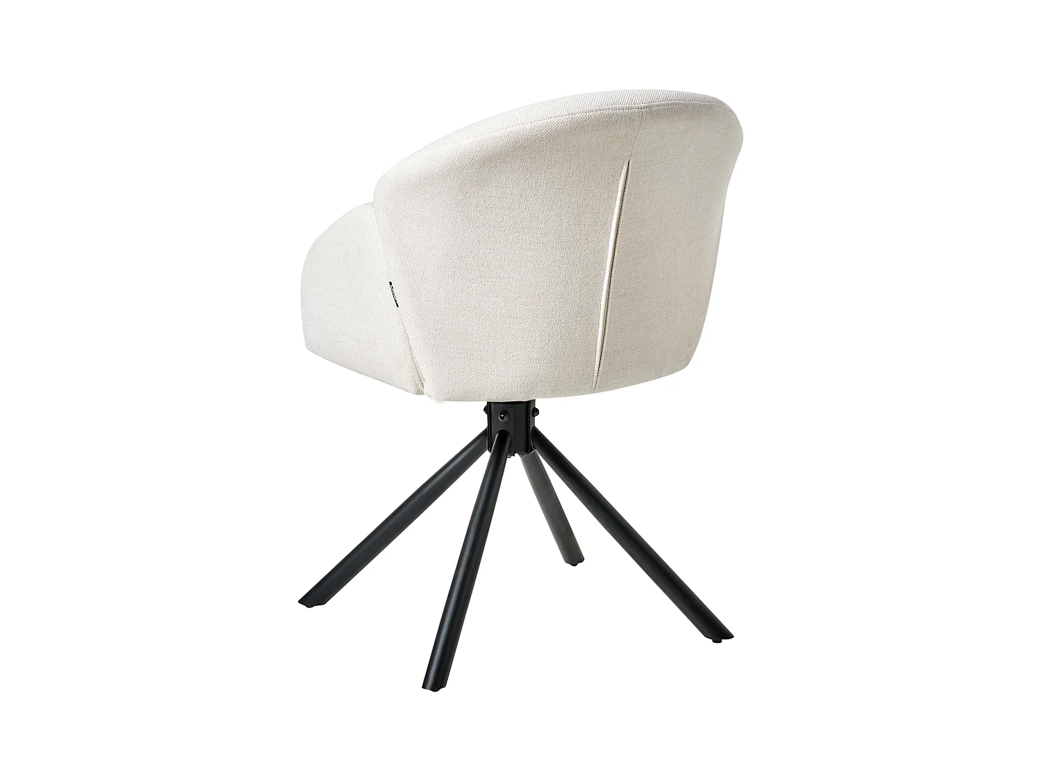 Lot de 2 chaises de salle à manger MAYBEE Tissu Blanc cassé