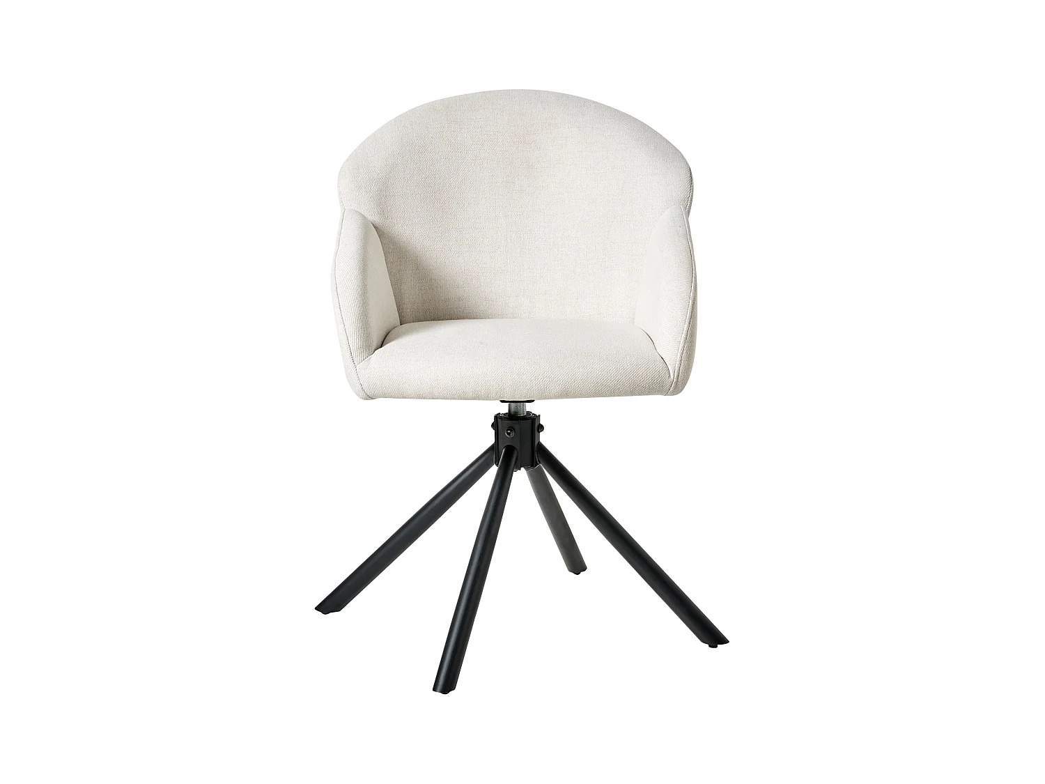 Lot de 2 chaises de salle à manger MAYBEE Tissu Blanc cassé