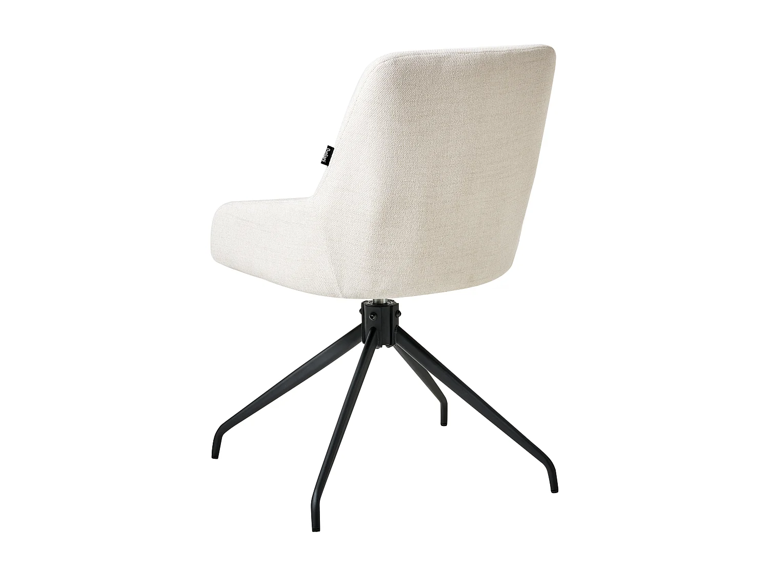 Lot de 2 chaises de salle à manger JENNER Tissu Blanc cassé