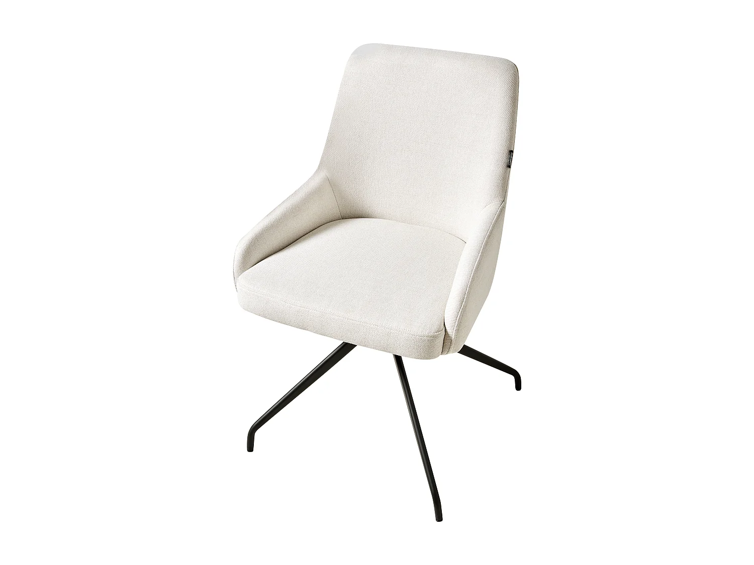 Lot de 2 chaises de salle à manger JENNER Tissu Blanc cassé
