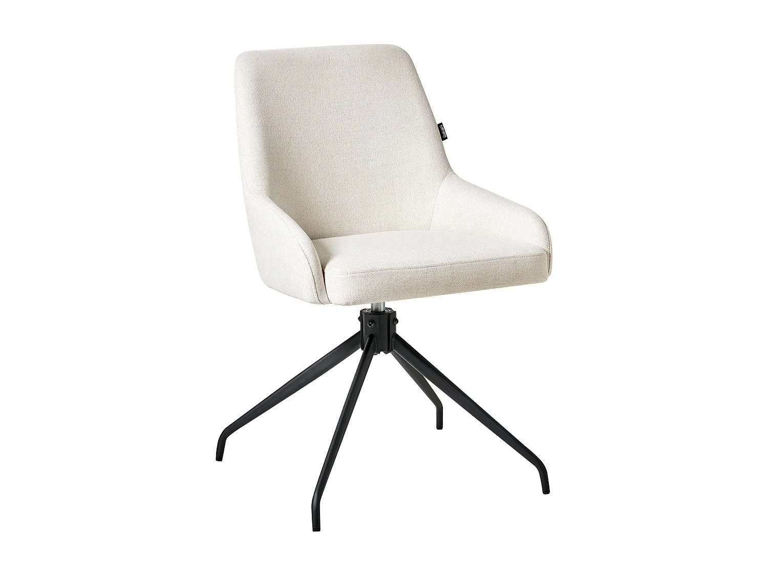 Lot de 2 chaises de salle à manger JENNER Tissu Blanc cassé