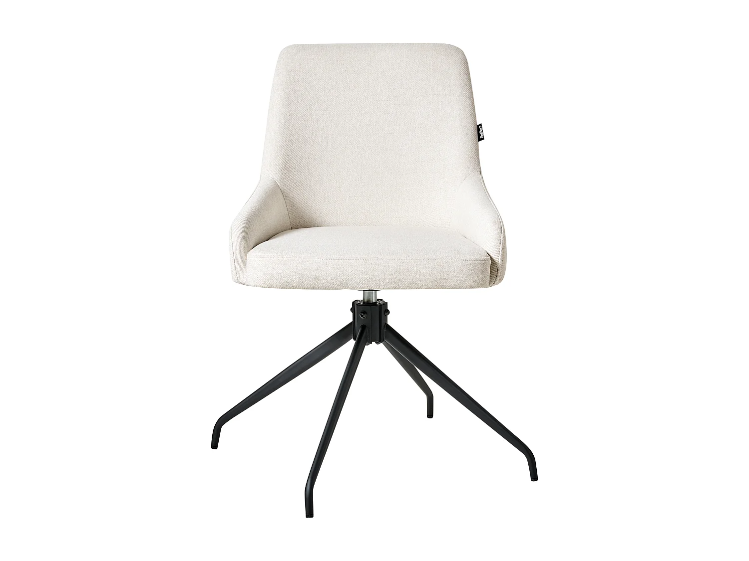 Lot de 2 chaises de salle à manger JENNER Tissu Blanc cassé