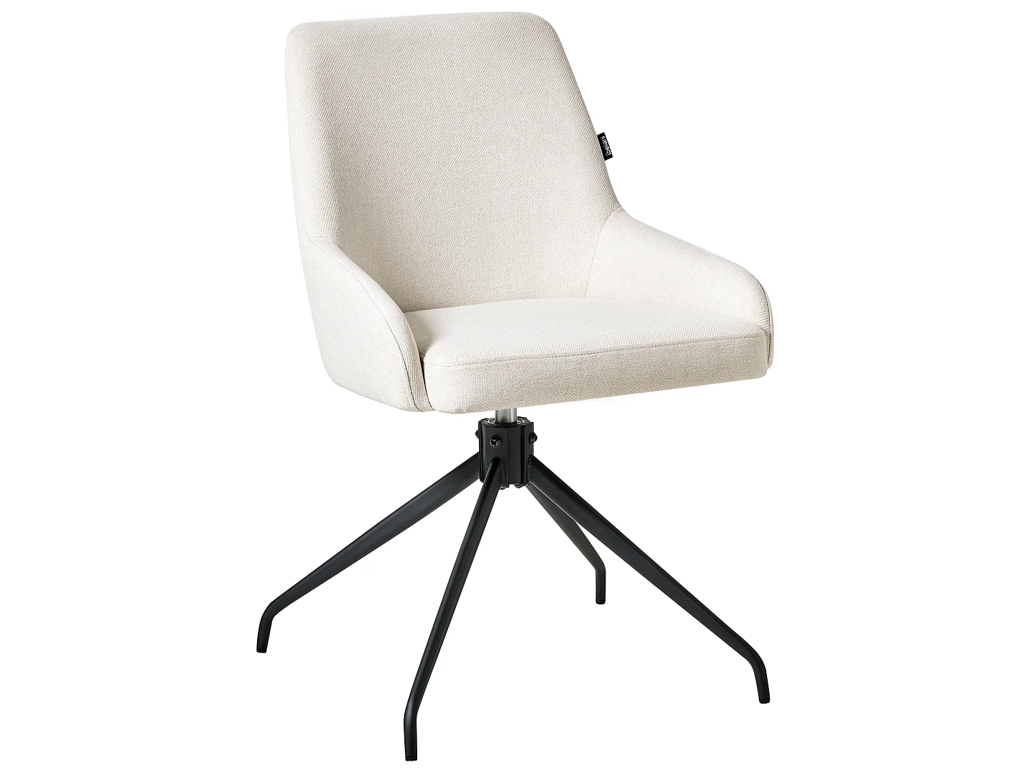 Lot de 2 chaises de salle à manger JENNER Tissu Blanc cassé