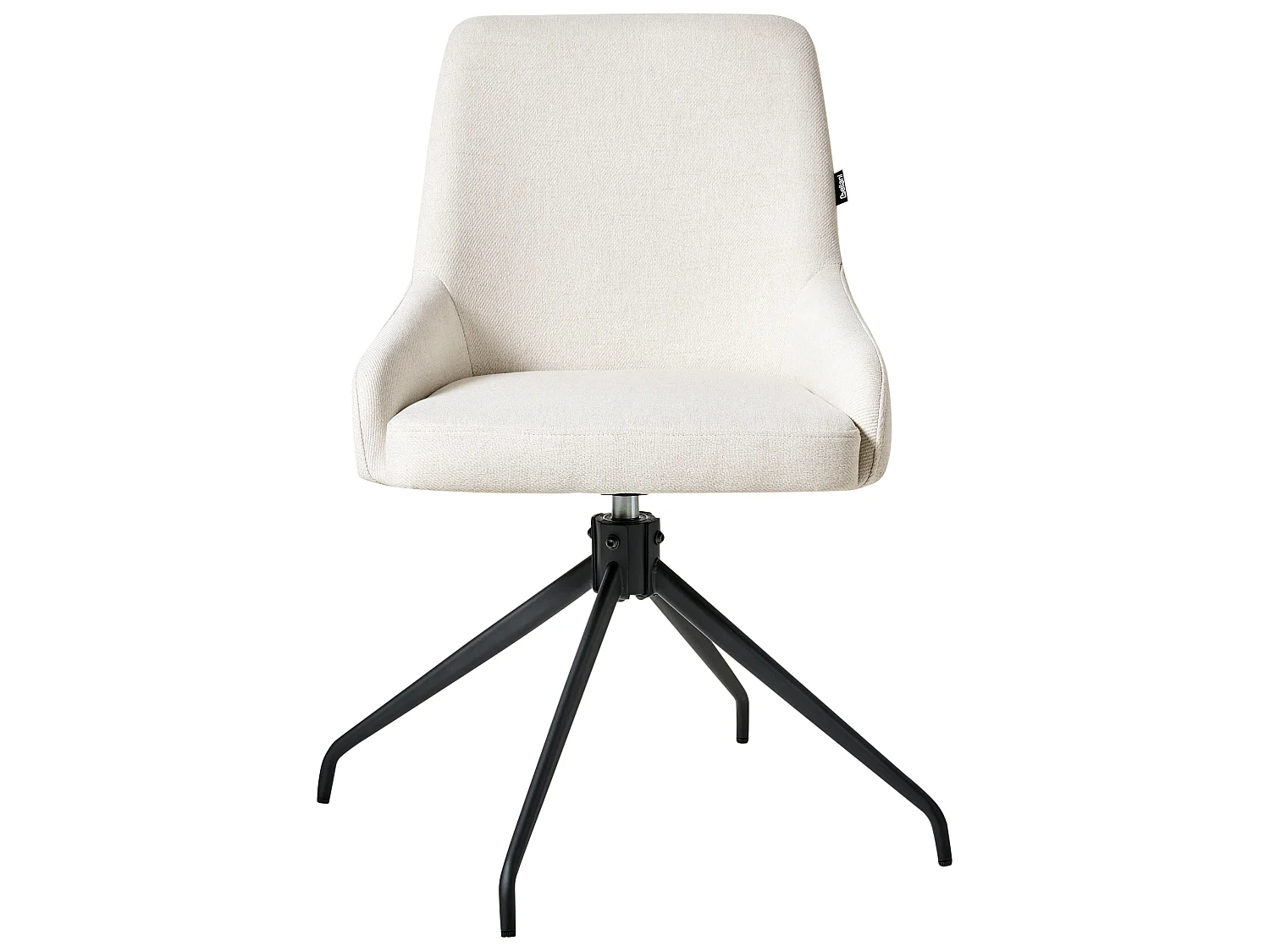 Lot de 2 chaises de salle à manger JENNER Tissu Blanc cassé