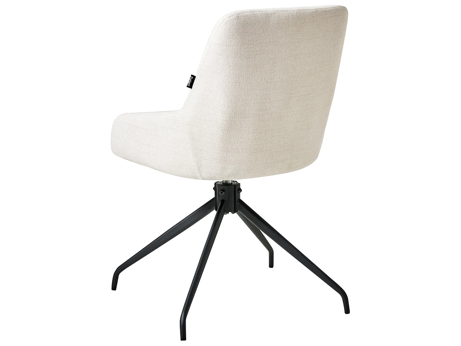 Lot de 2 chaises de salle à manger JENNER Tissu Blanc cassé
