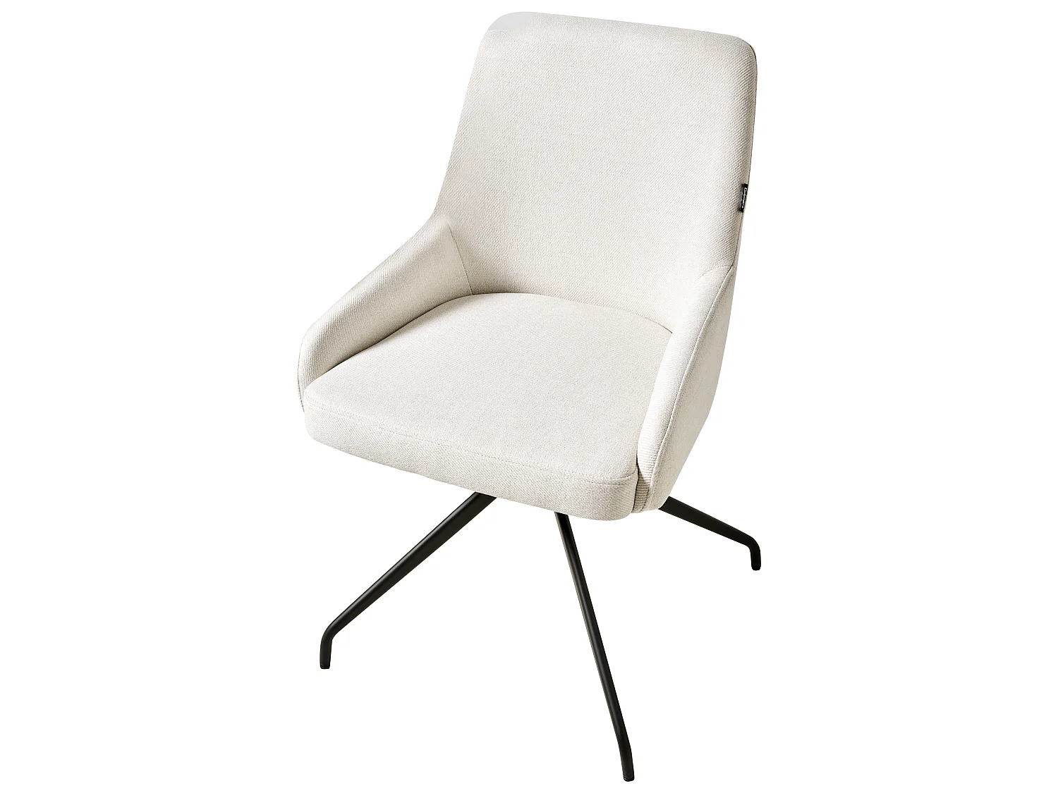Lot de 2 chaises de salle à manger JENNER Tissu Blanc cassé