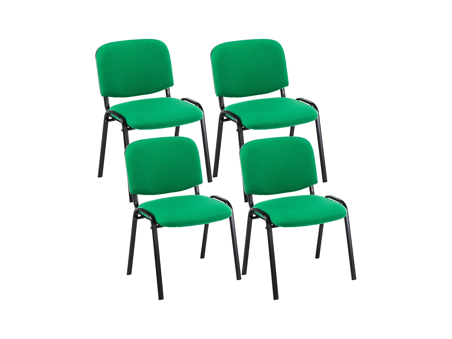 Lot de 4 chaises métal argentée 53 x 53 x 83 cm 10_0003193