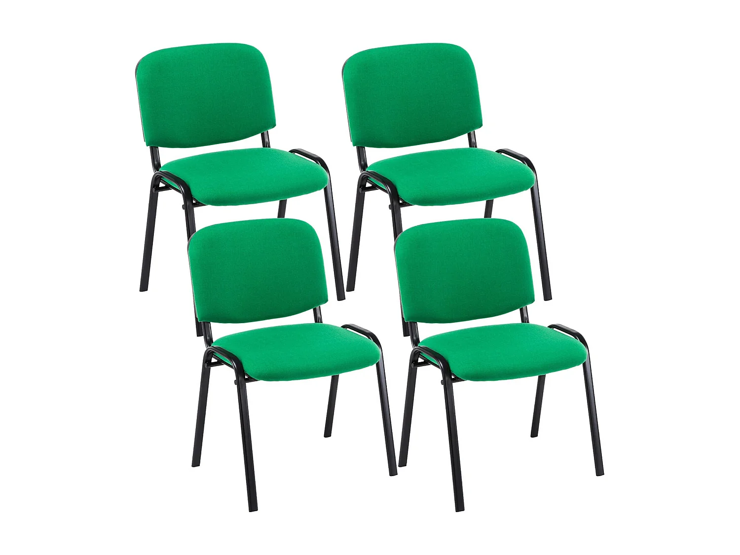 Lot de 4 chaises métal argentée 53 x 53 x 83 cm 10_0003193