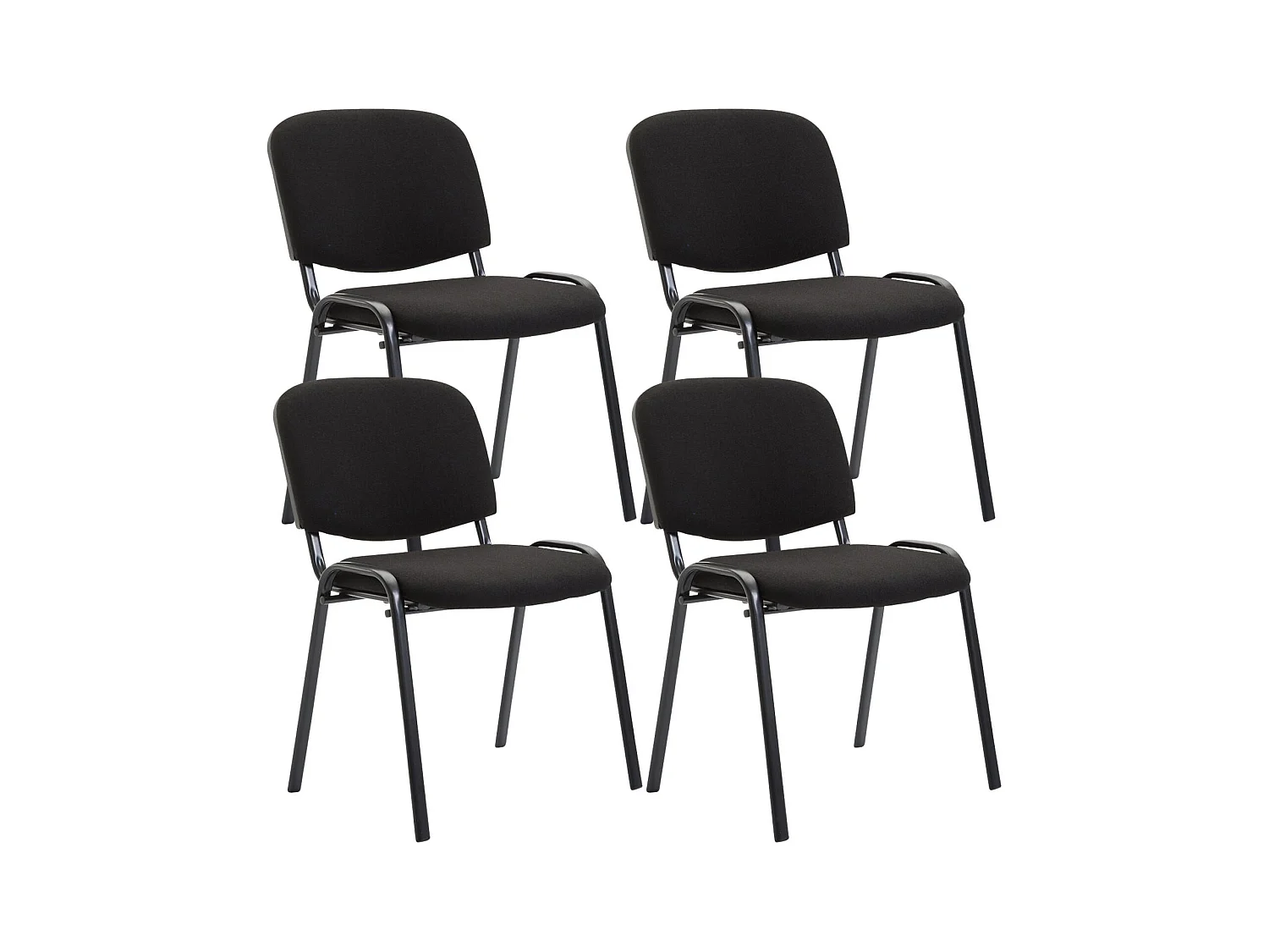 Lot de 4 chaises métal argentée 53 x 53 x 83 cm 10_0003196