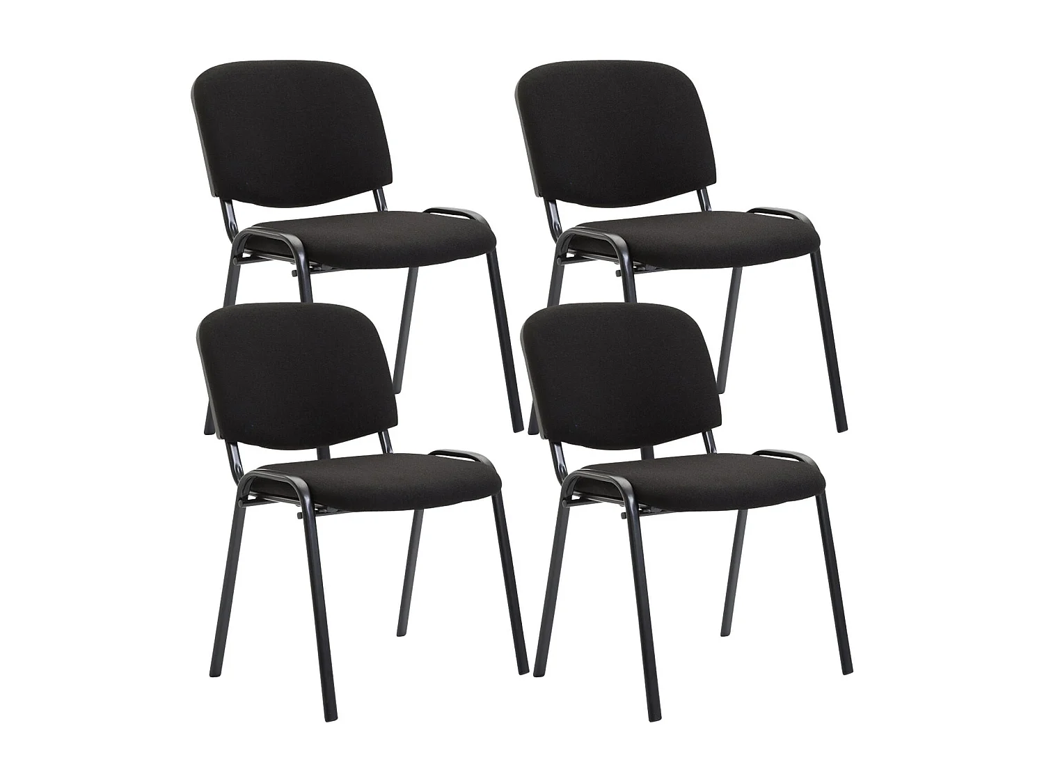 Lot de 4 chaises métal argentée 53 x 53 x 83 cm 10_0003196