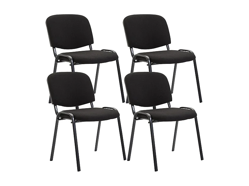 Lot de 4 chaises métal argentée 53 x 53 x 83 cm 10_0003196