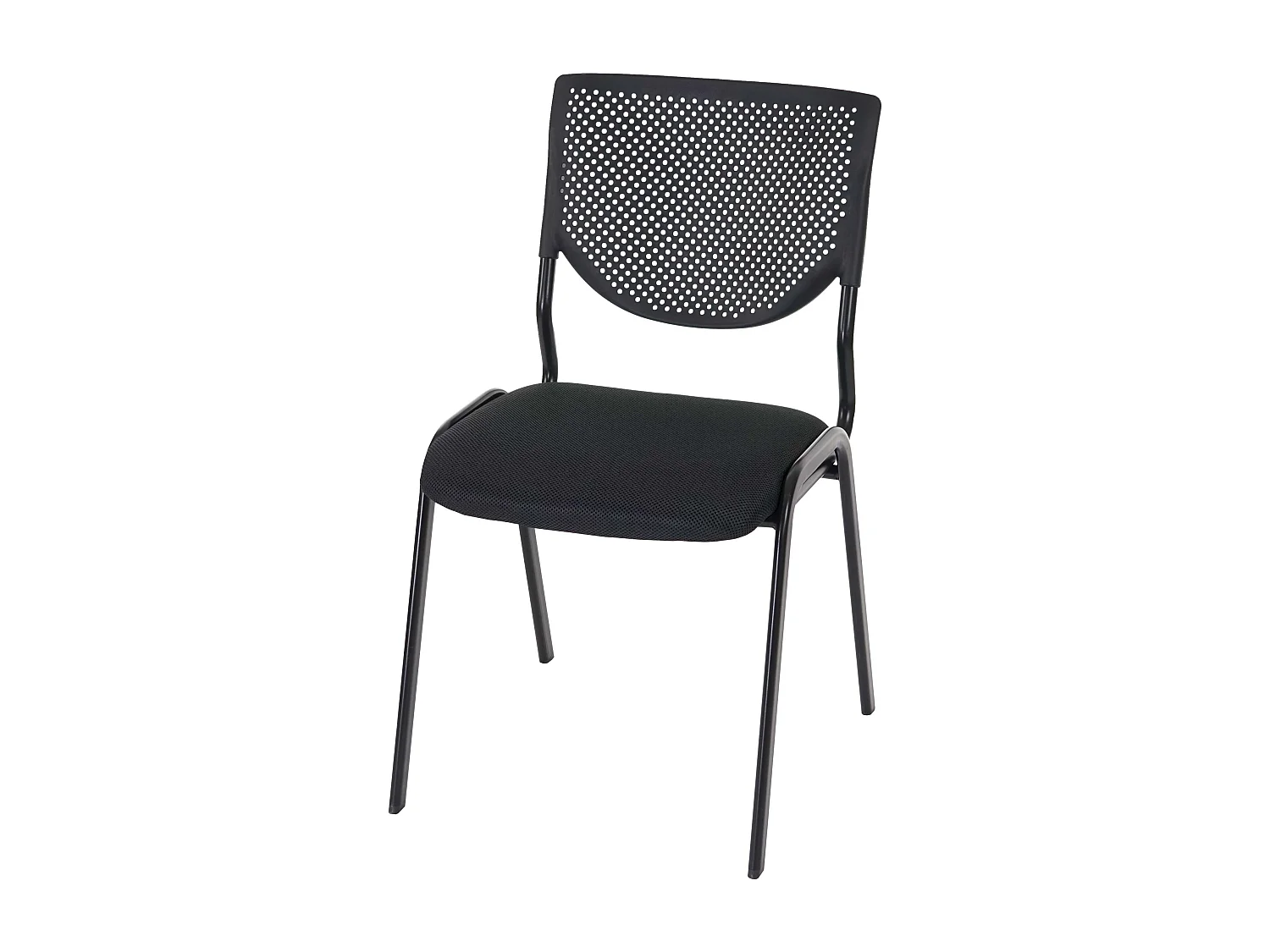 Lot de 4 chaises tissu noire 04_0000550