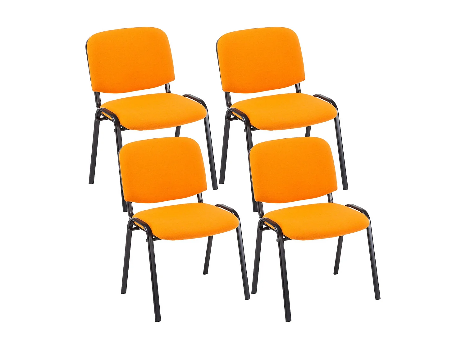 Lot de 4 chaises métal argentée 53 x 53 x 83 cm 10_0003194