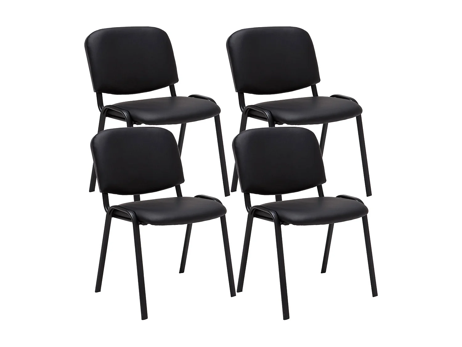 Lot de 4 chaises métal argentée 53 x 53 x 83 cm 10_0003188