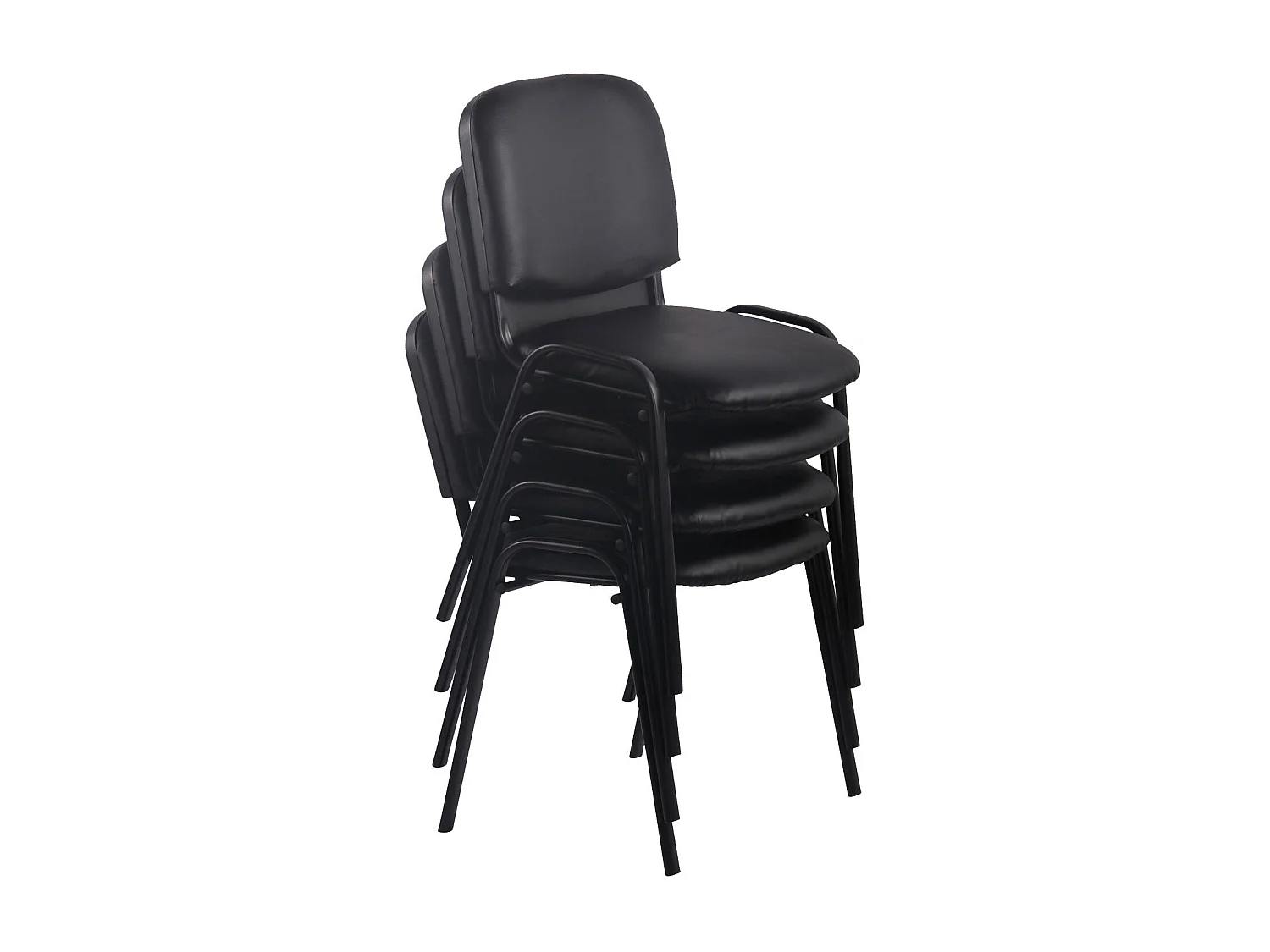 Lot de 4 chaises métal argentée 53 x 53 x 83 cm 10_0003188