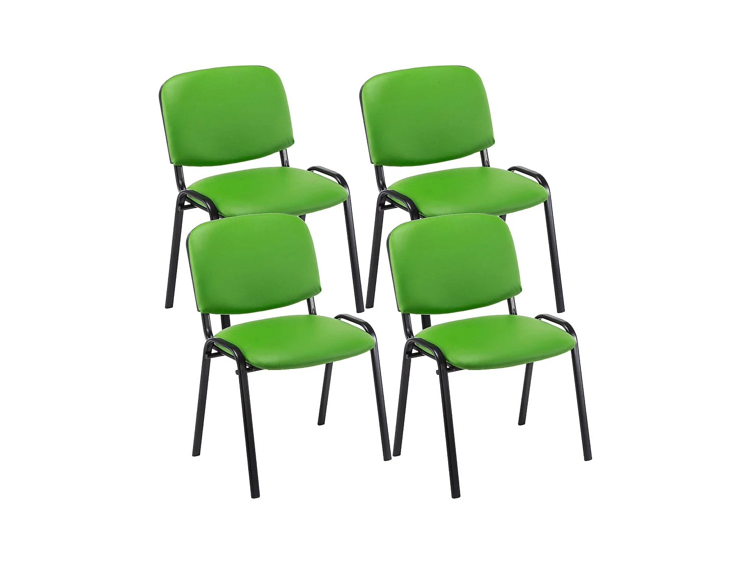 Lot de 4 chaises métal argentée 53 x 53 x 83 cm 10_0003186