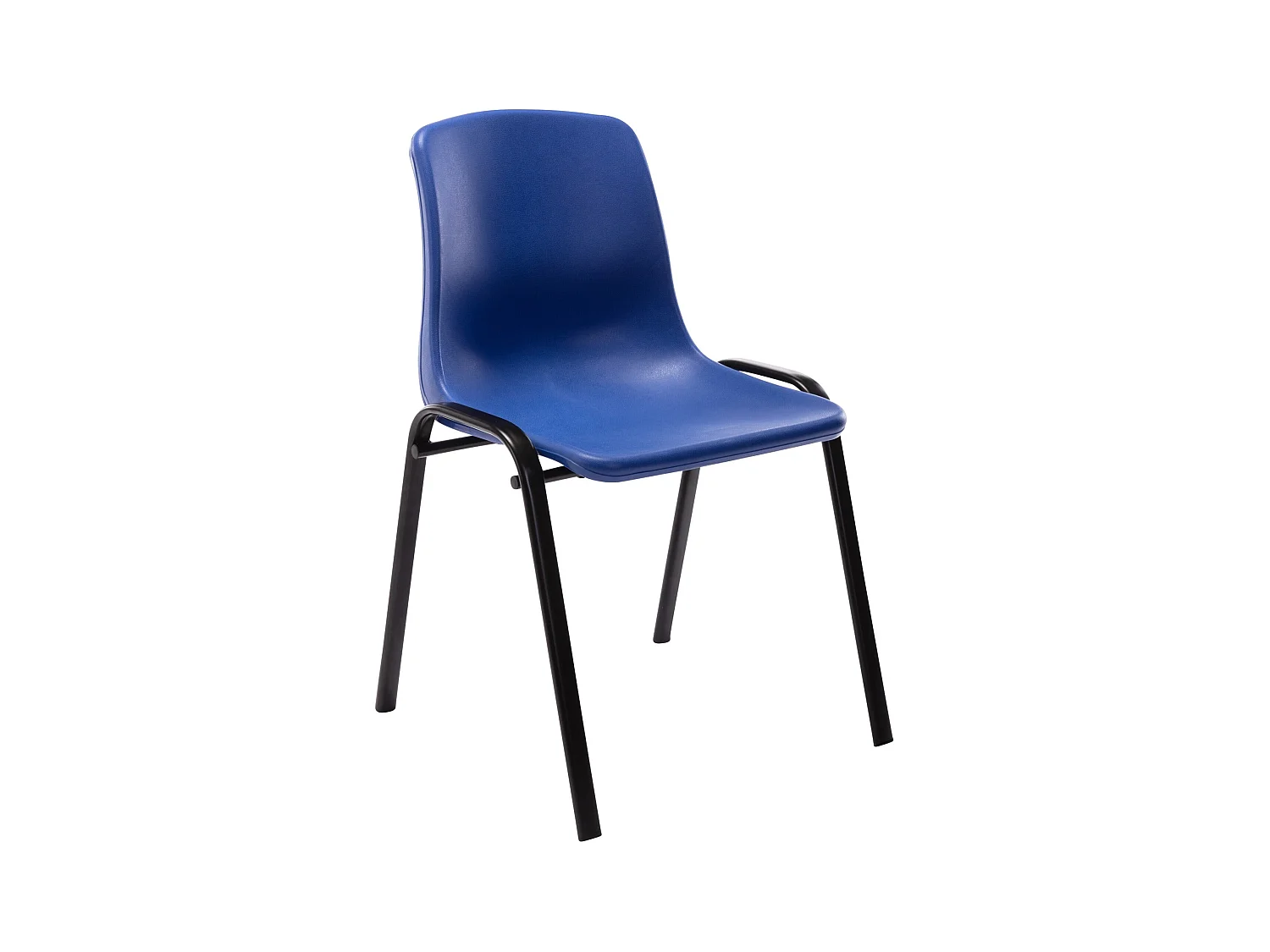 Chaise visiteur empilable salle métal bleue 47 x 52 x 76 cm 10_0003731