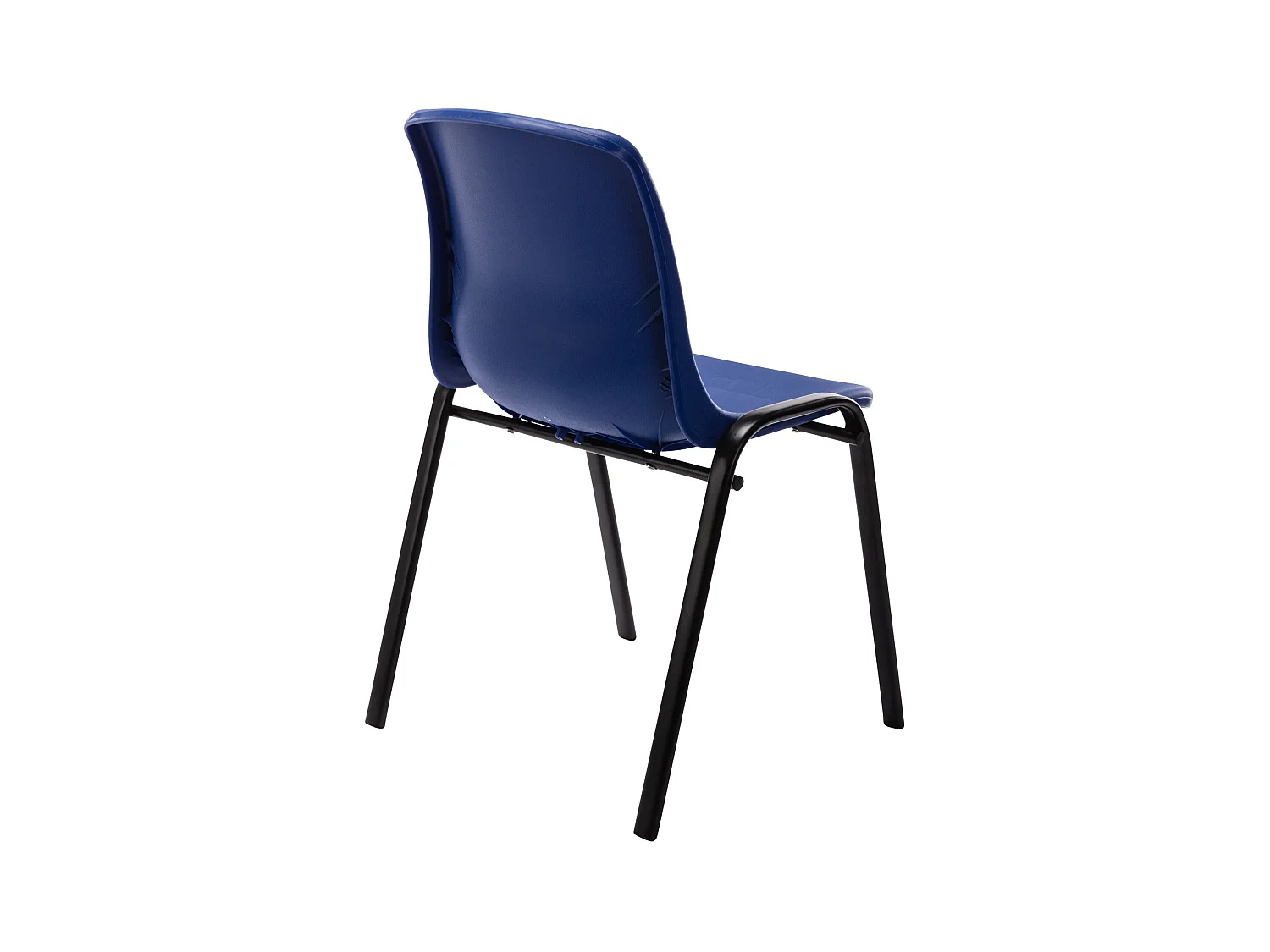 Chaise visiteur empilable salle métal bleue 47 x 52 x 76 cm 10_0003731