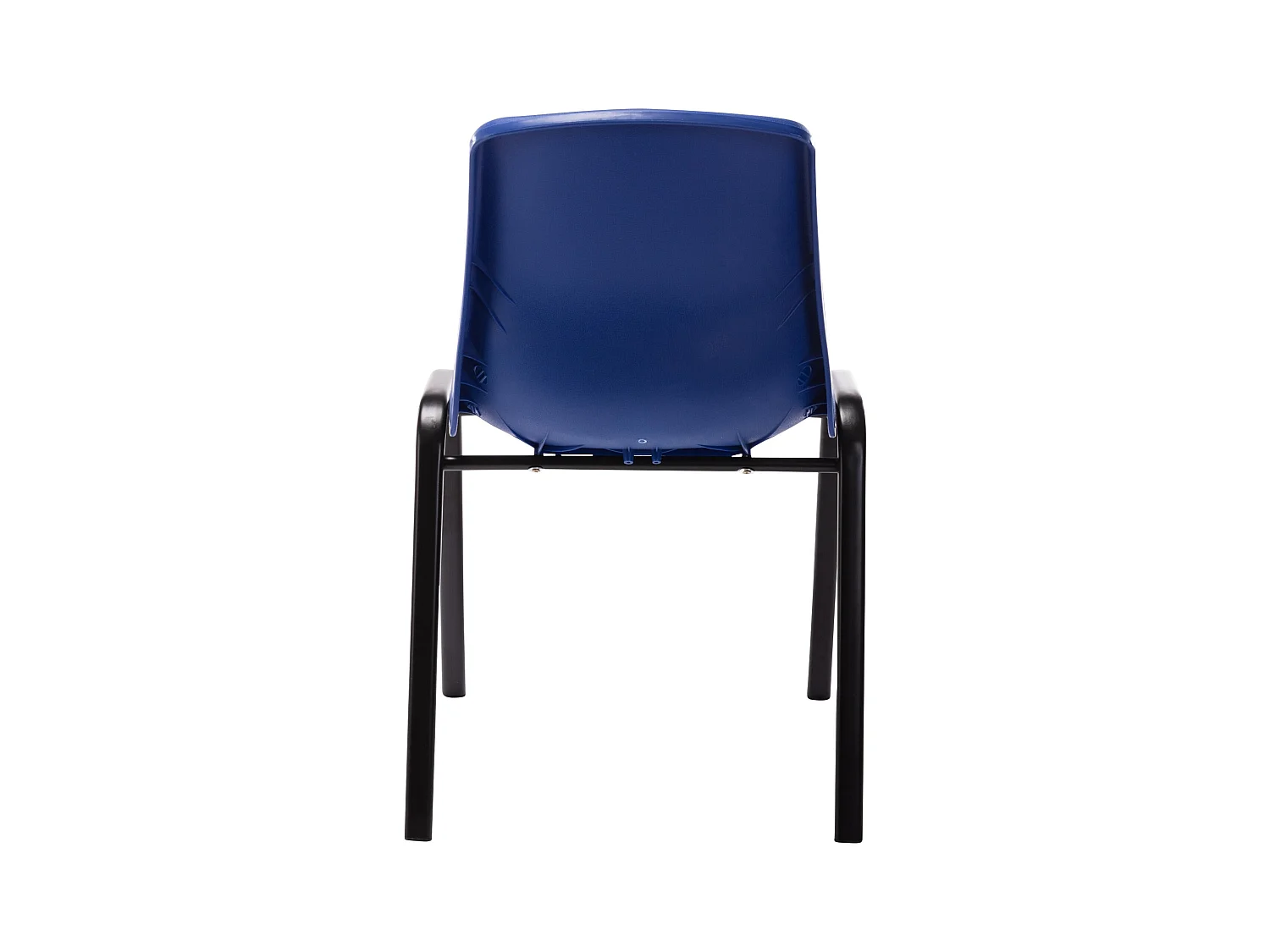 Chaise visiteur empilable salle métal bleue 47 x 52 x 76 cm 10_0003731