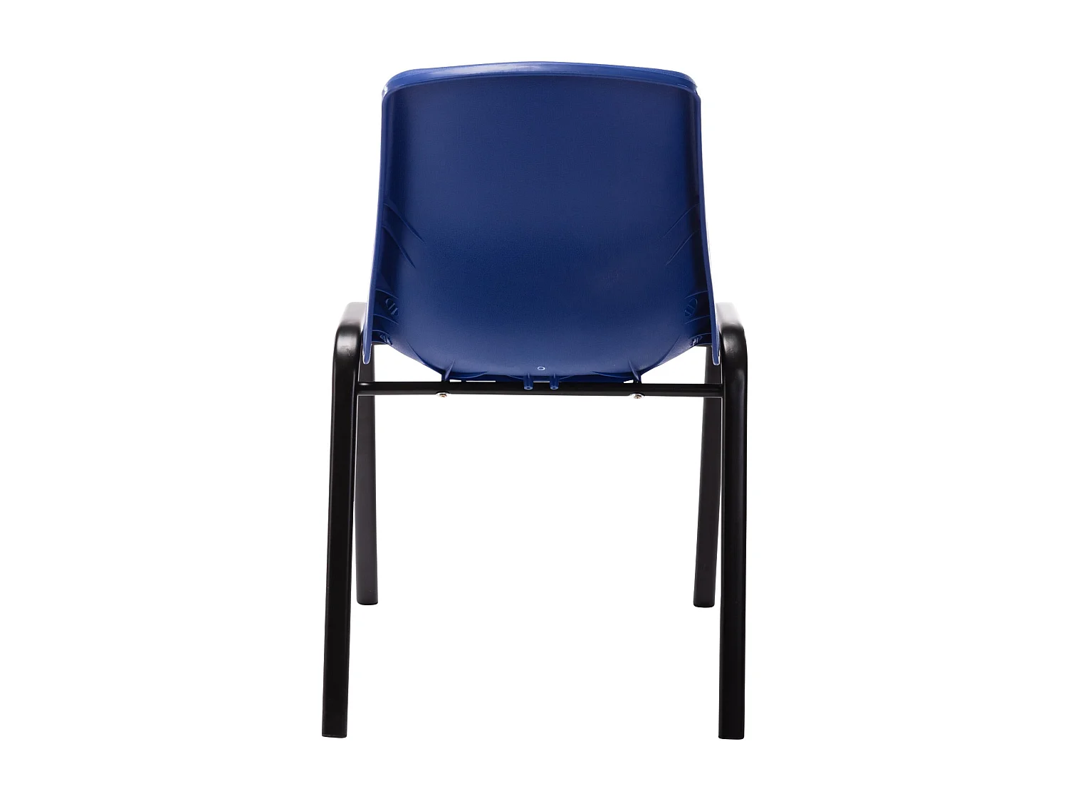 Chaise visiteur empilable salle métal bleue 47 x 52 x 76 cm 10_0003731