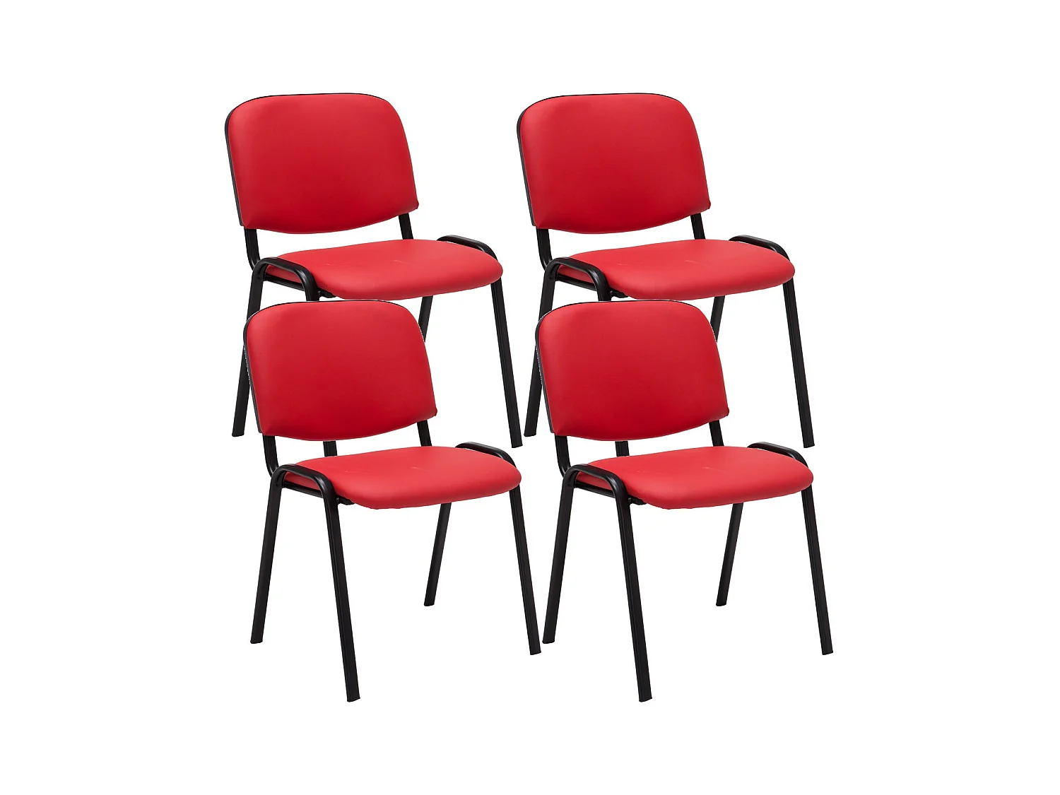 Lot de 4 chaises métal argentée 53 x 53 x 83 cm 10_0003187