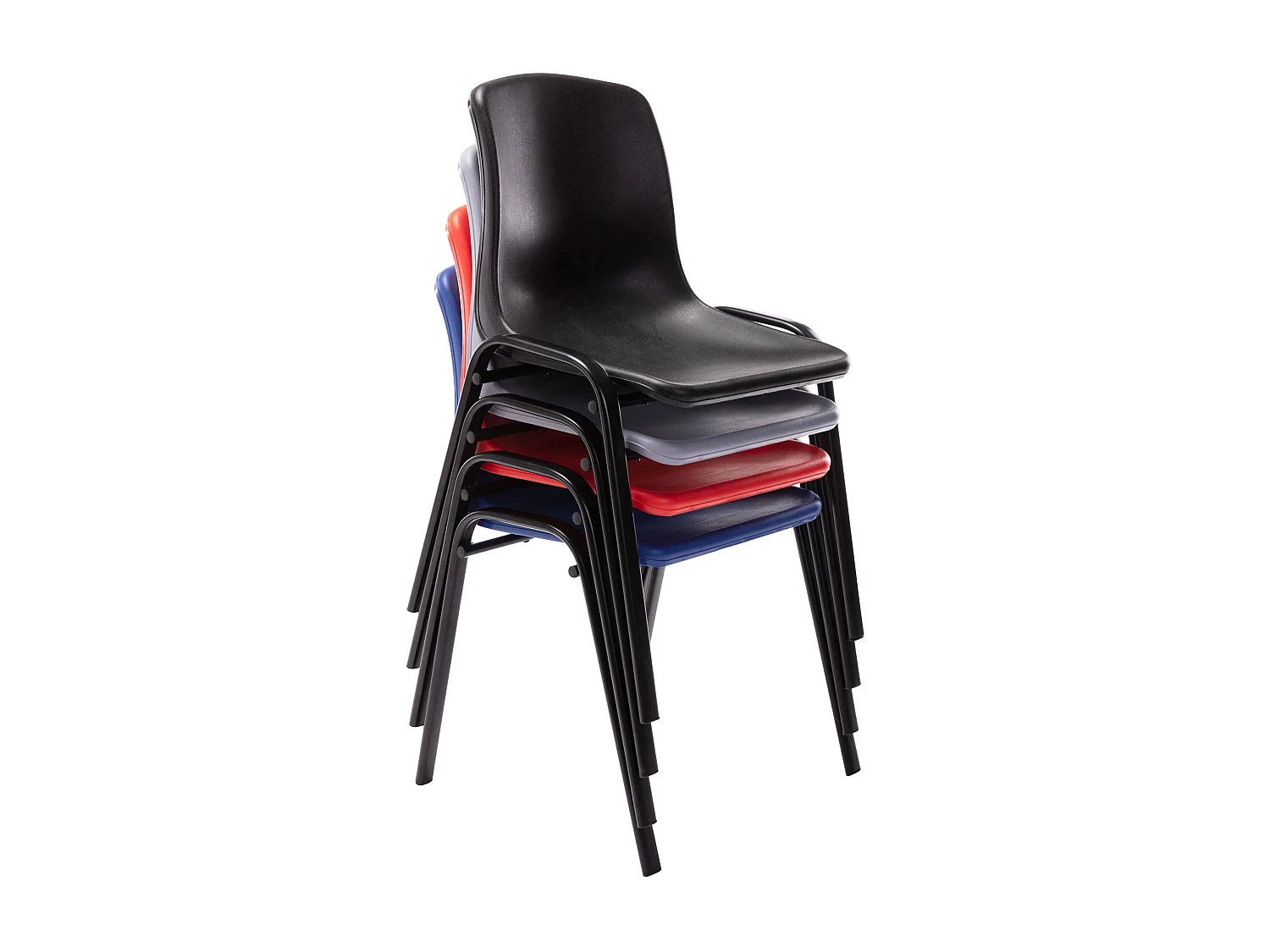 Lot de 4 chaises métal argentée 47 x 52 x 76 cm 10_0003206