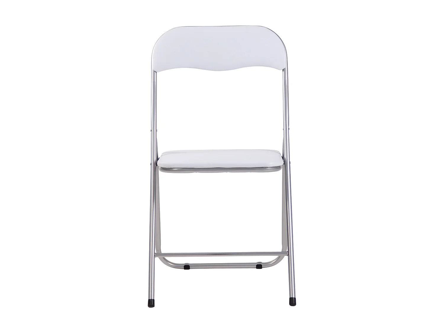 Chaise d'appoint pliable en métal argenté 45 x 45 x 78 cm 10_0003596