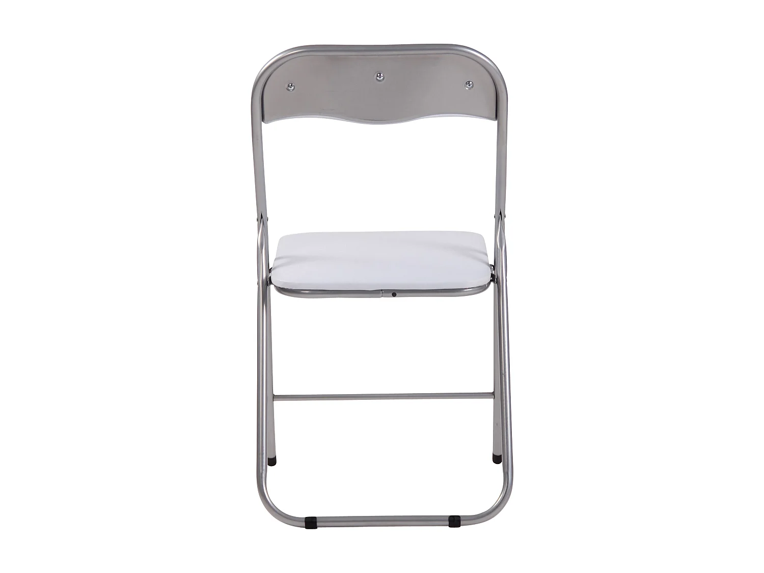 Chaise d'appoint pliable en métal argenté 45 x 45 x 78 cm 10_0003596