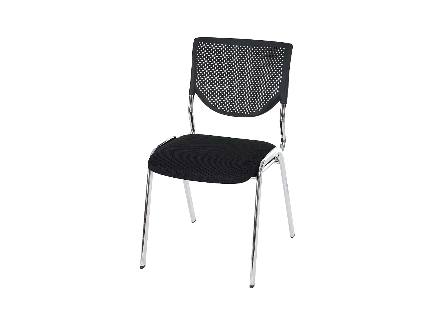 Lot de 4 chaises tissu noire 54 x 52 x 57 cm 04_0007533