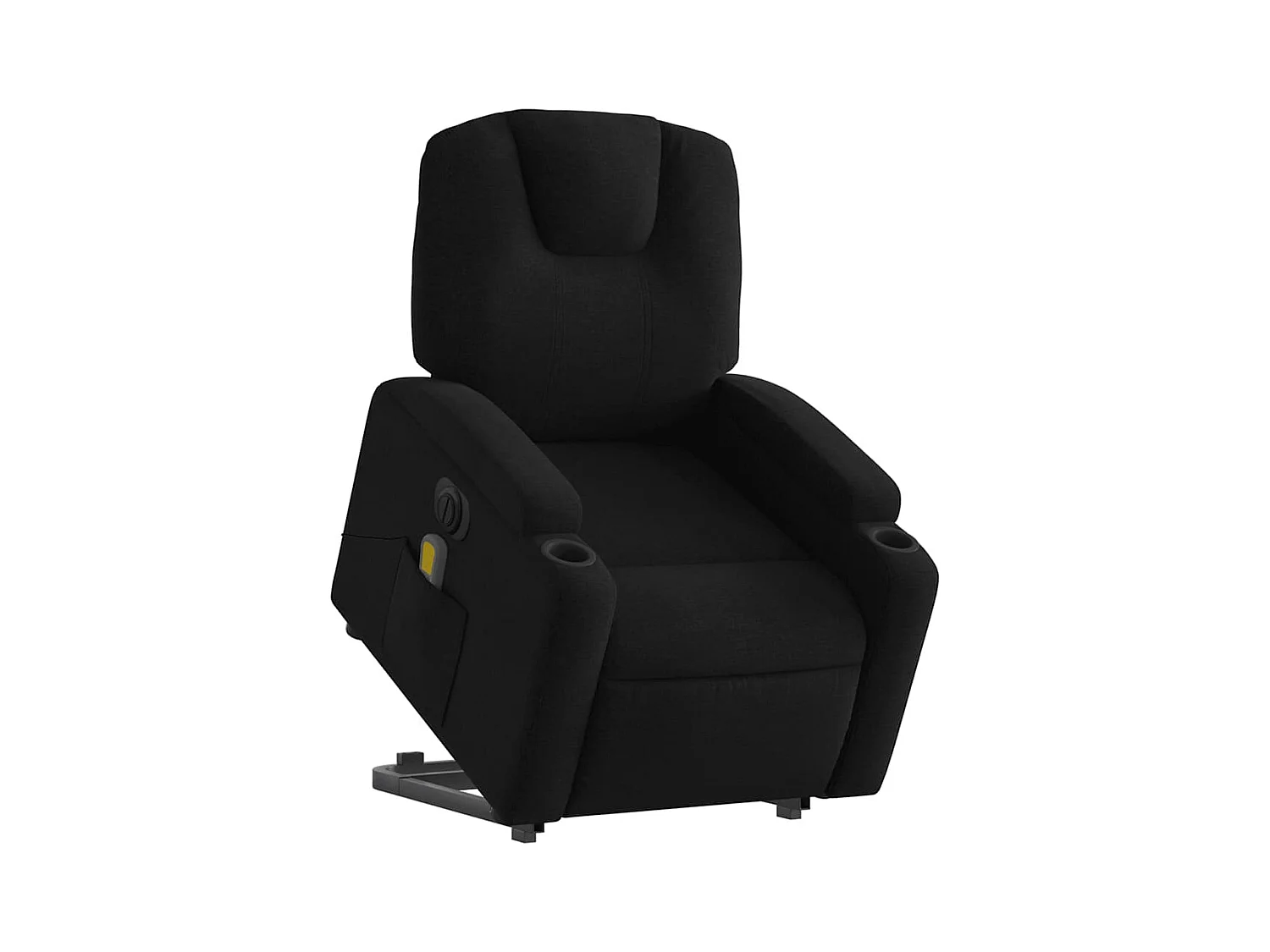 Fauteuil de relaxation fonction tissu noire 74 x 88 x 97 cm DEC027810