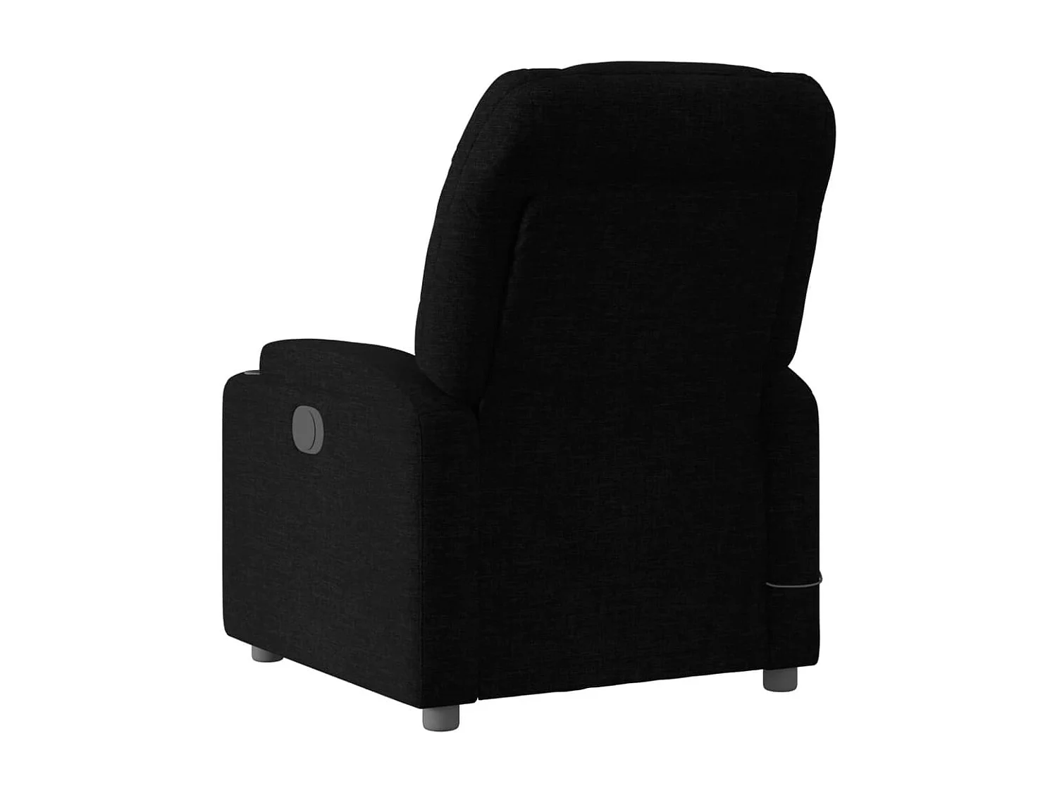 Fauteuil de relaxation TV tissu noire 74 x 89 x 100 cm DEC027234