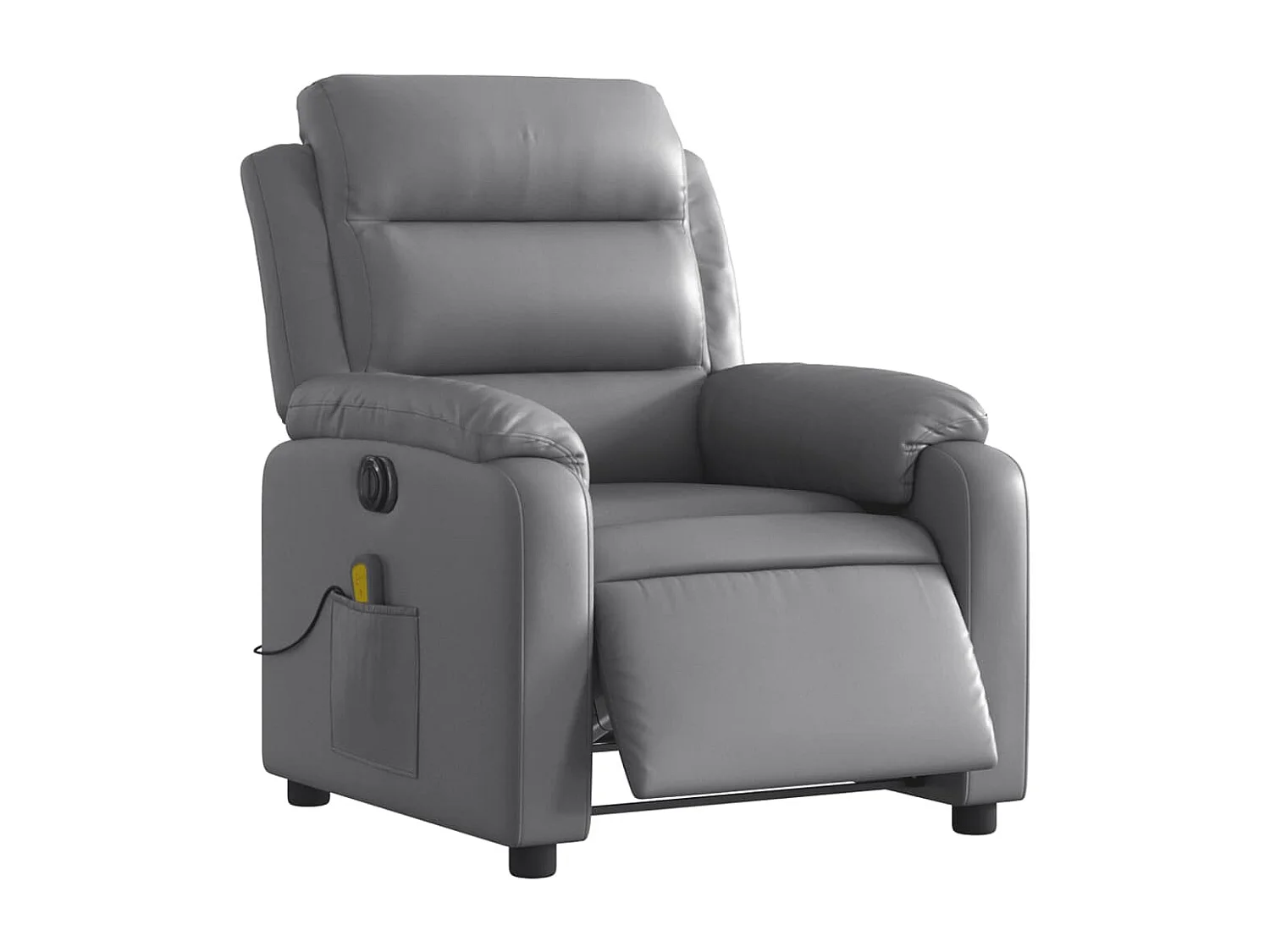Fauteuil de relaxation TV PVC grise 75 x 92.5 x 100 cm DEC027180