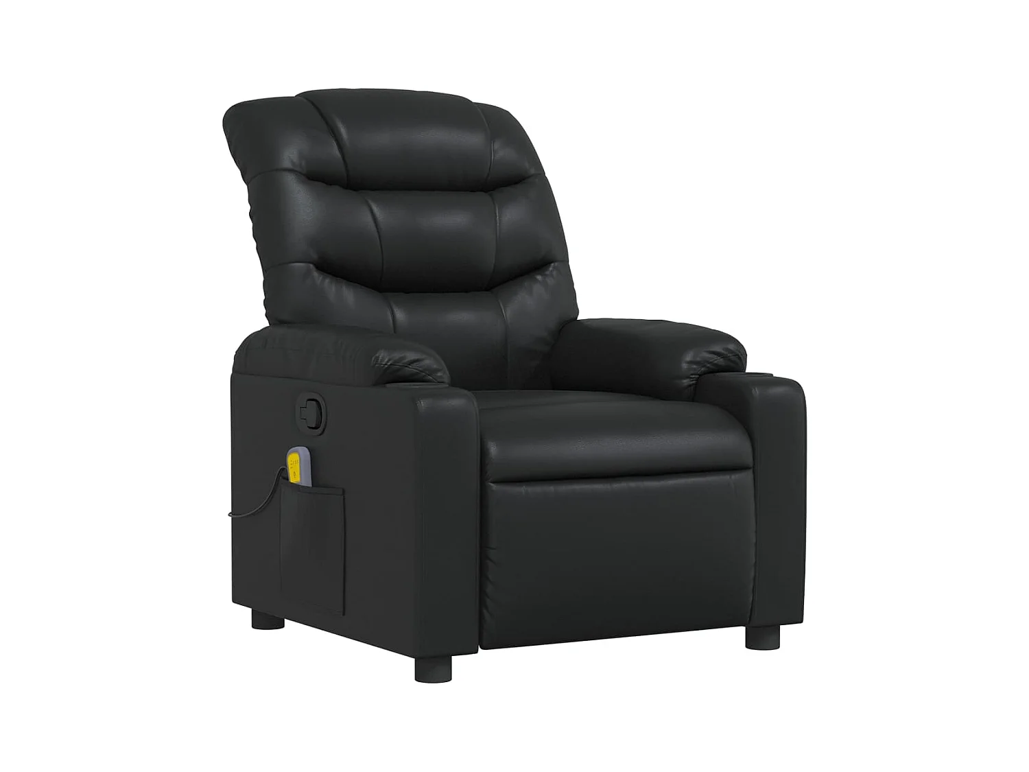 Fauteuil de relaxation TV PVC noire 75.5 x 93 x 99.5 cm DEC027037