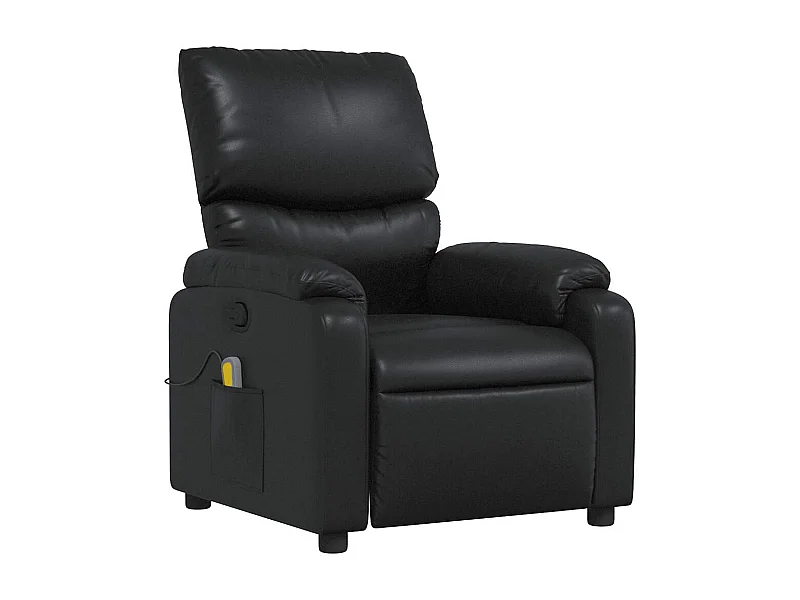Fauteuil de relaxation TV PVC noire 75 x 99 x 99 cm DEC027035
