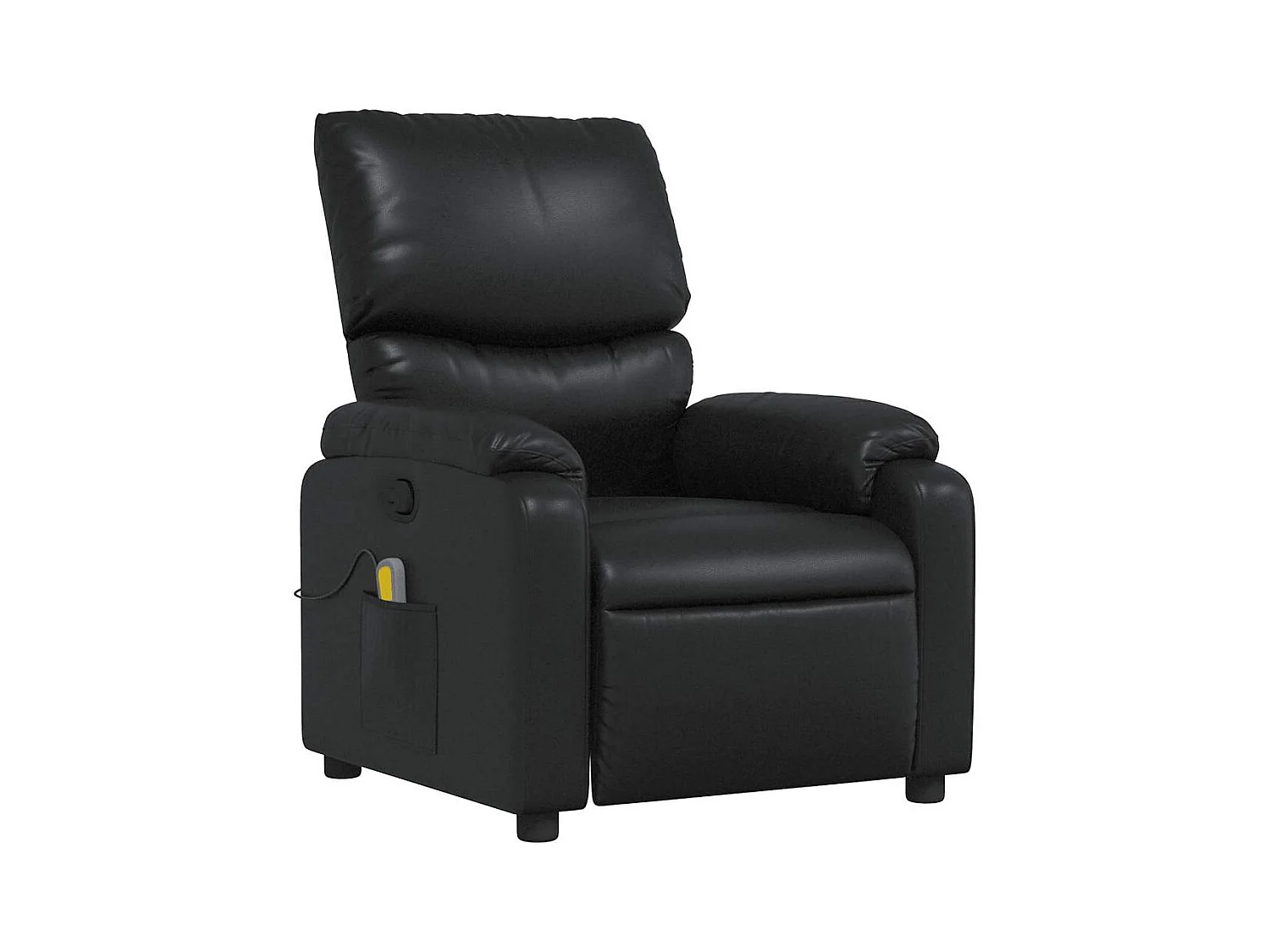 Fauteuil de relaxation TV PVC noire 75 x 99 x 99 cm DEC027035