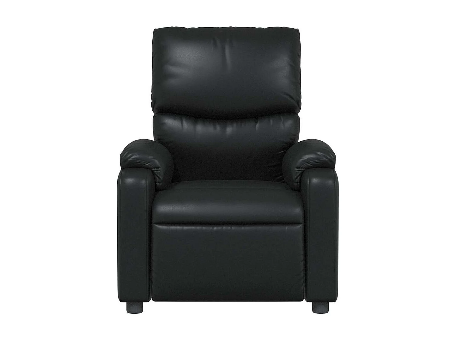 Fauteuil de relaxation TV PVC noire 75 x 99 x 99 cm DEC027035